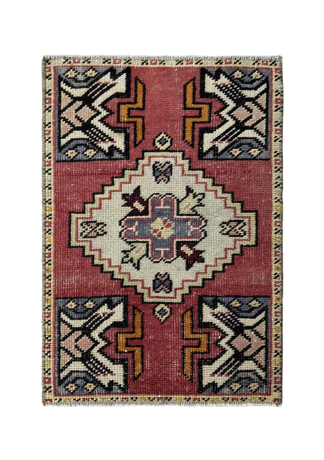 Eternal - Vintage Mini Red Area Rug - kudenrugs