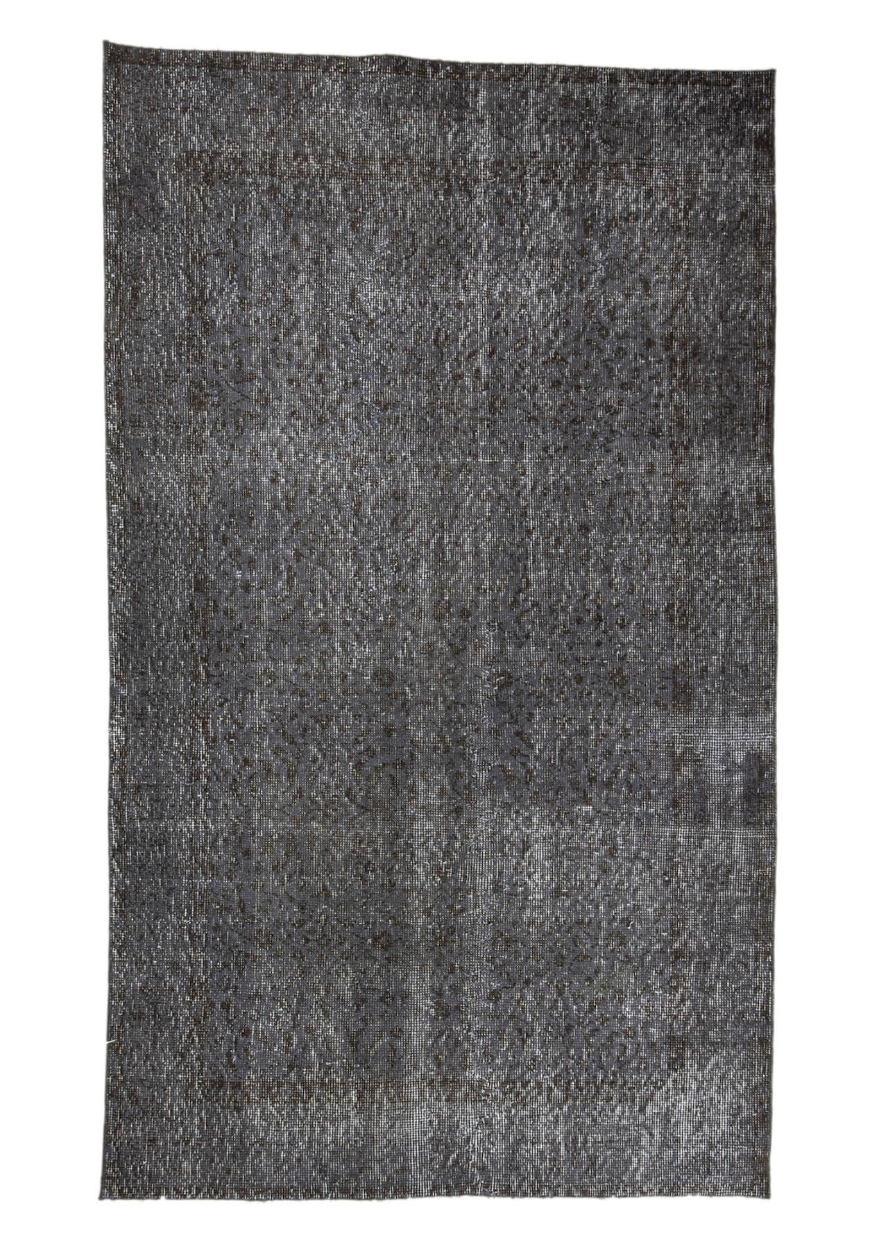 4' x 7' Vintage Turkish Overdyed Rug, Gray - Ethel | Kuden Rugs
