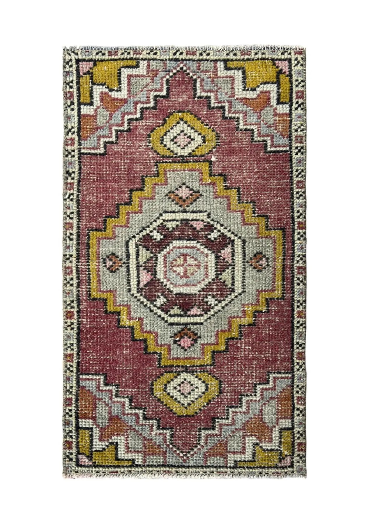 Etka - Vintage Mini Pink Area Rug - kudenrugs