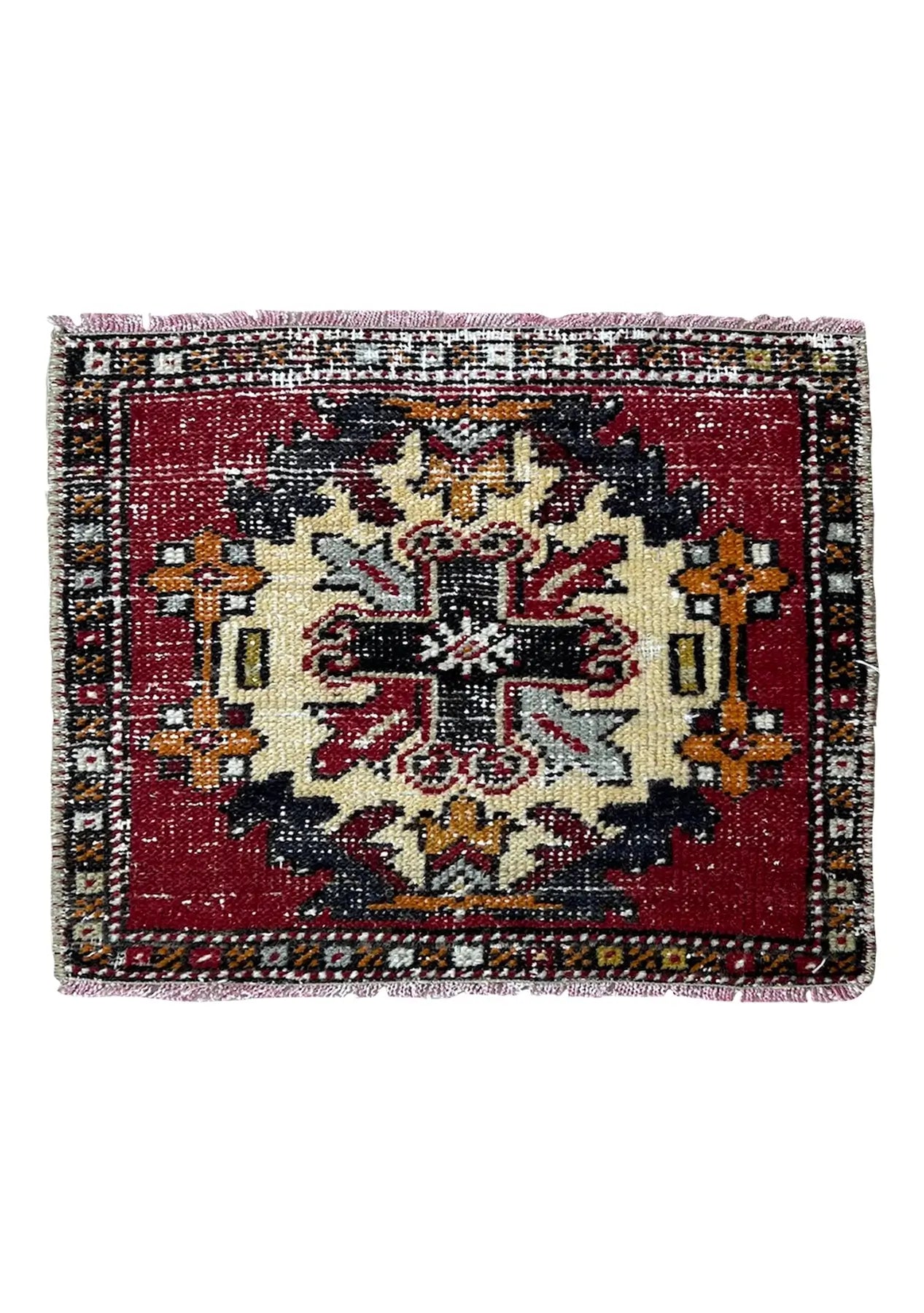 Francique - Vintage Mini Red Area Rug - kudenrugs