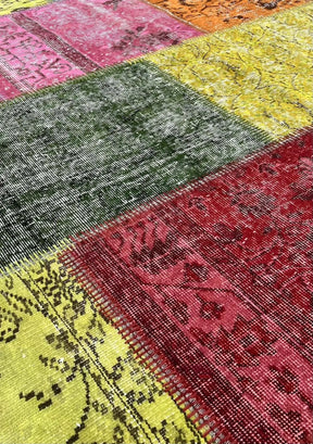 Garlynd - Vintage Multi Color Patchwork Rug - kudenrugs