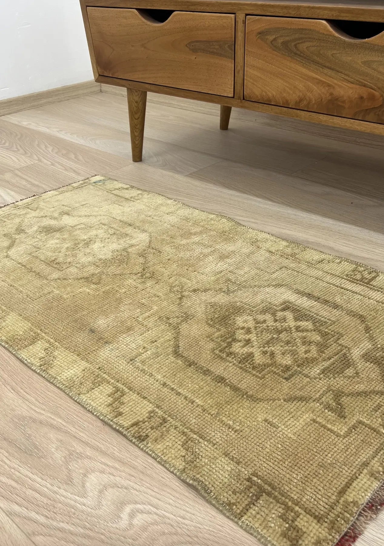 Genarosa - Vintage Mini Beige Area Rug - kudenrugs