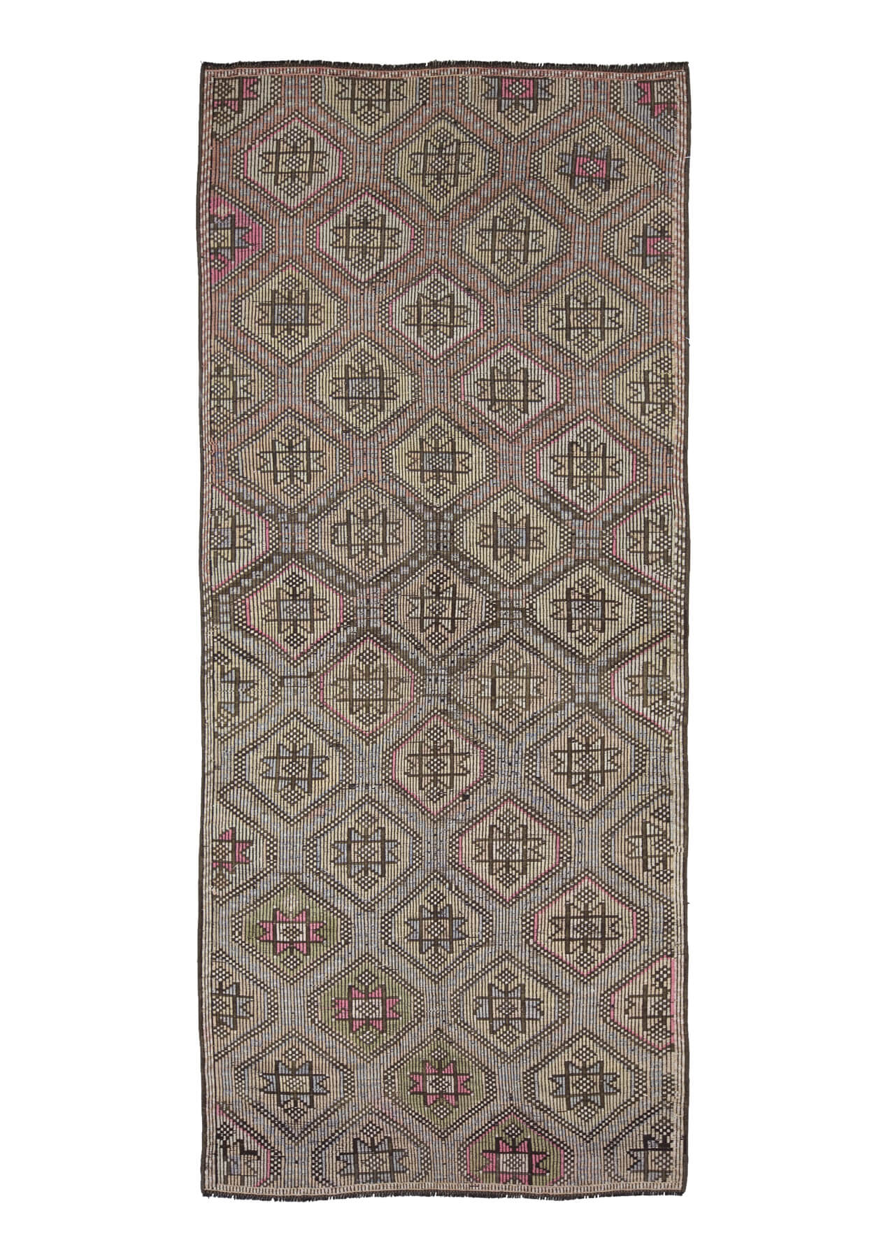 Gillian - Brown Turkish Kilim Rug - kudenrugs