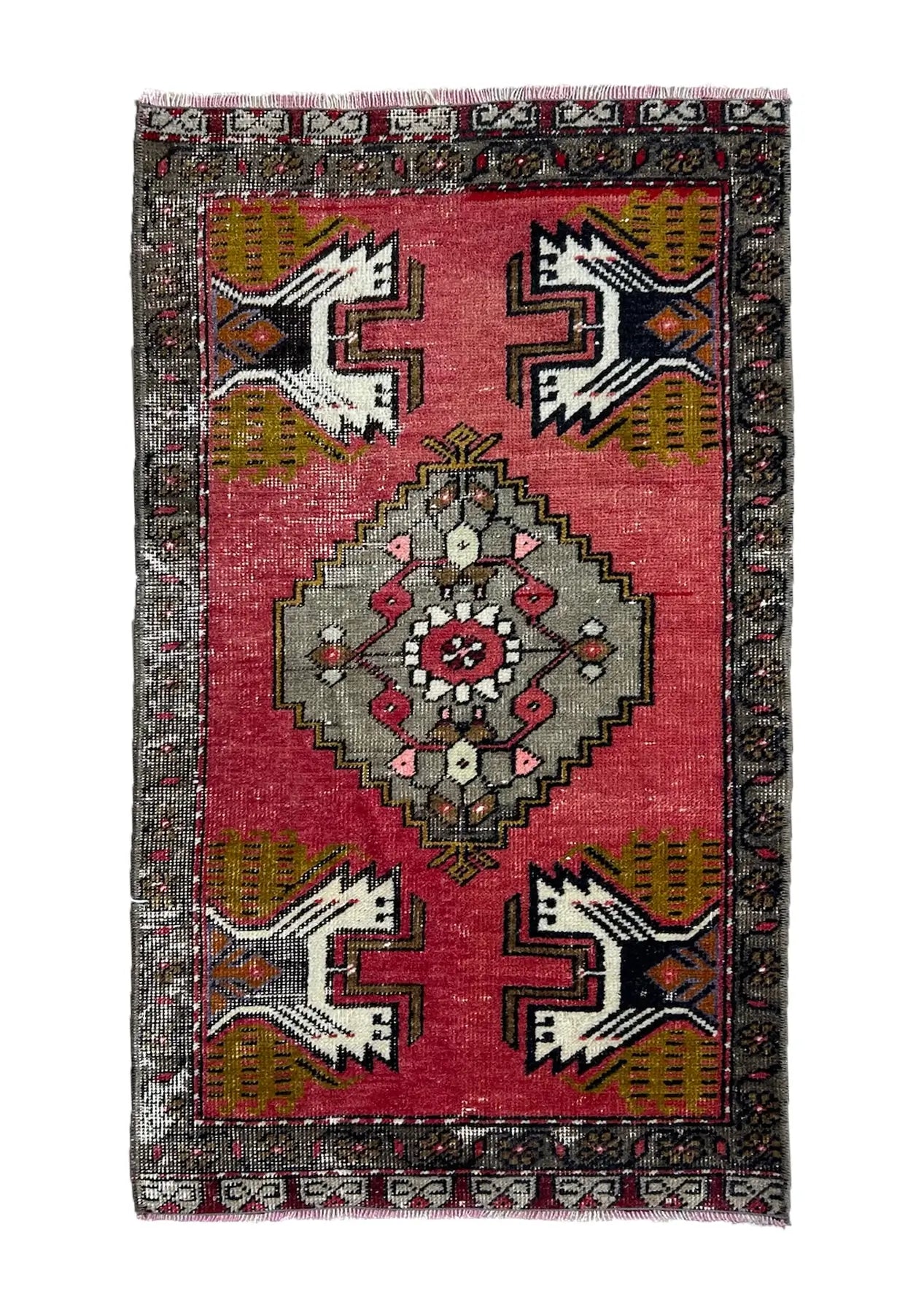 Gimbya - Vintage Mini Red Area Rug - kudenrugs