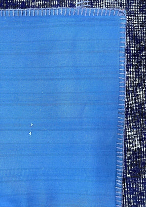 Giovanna - Vintage Navy Blue Patchwork Rug - kudenrugs
