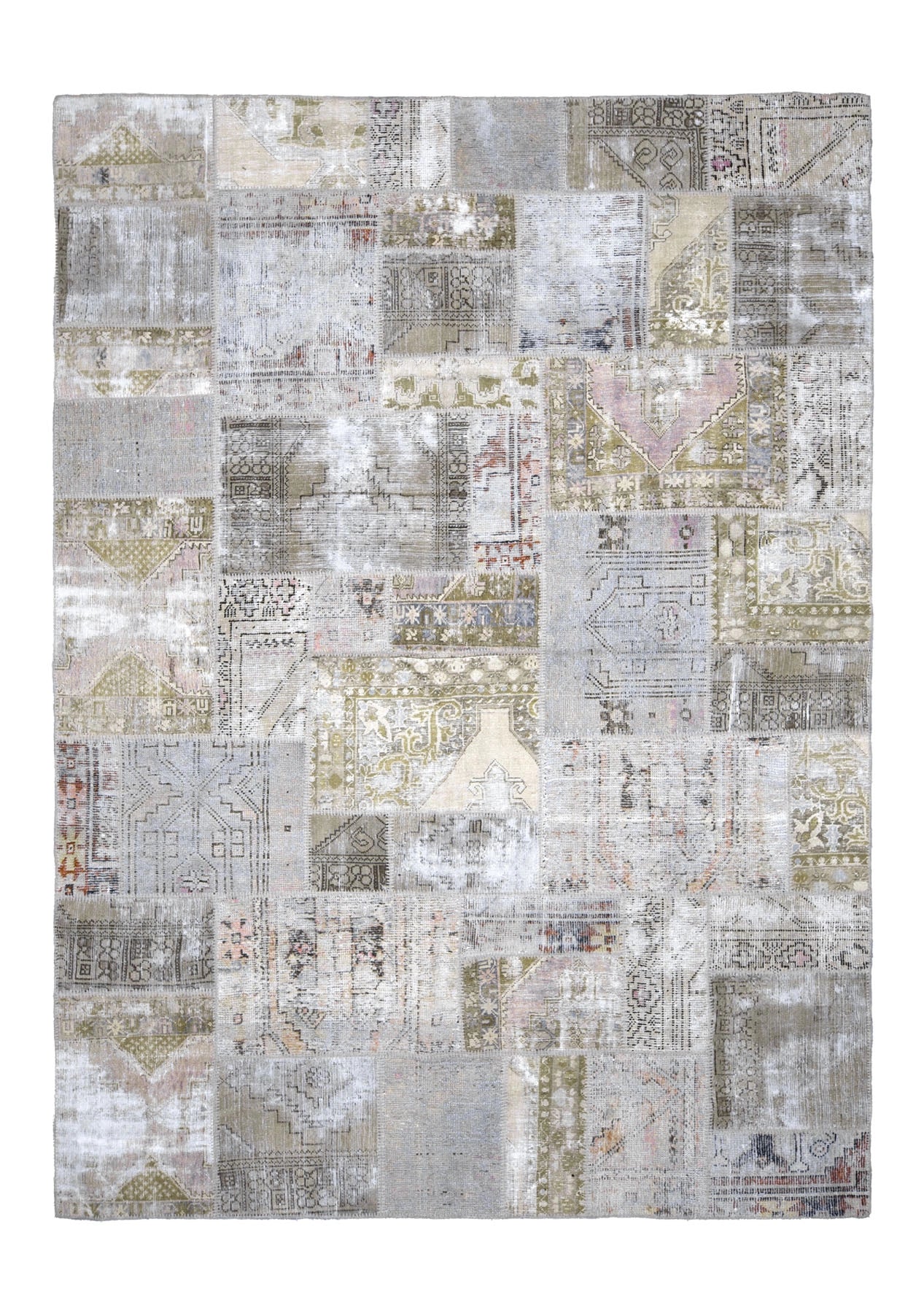 Gladiola - Vintage Turkish Patchwork Rug - kudenrugs
