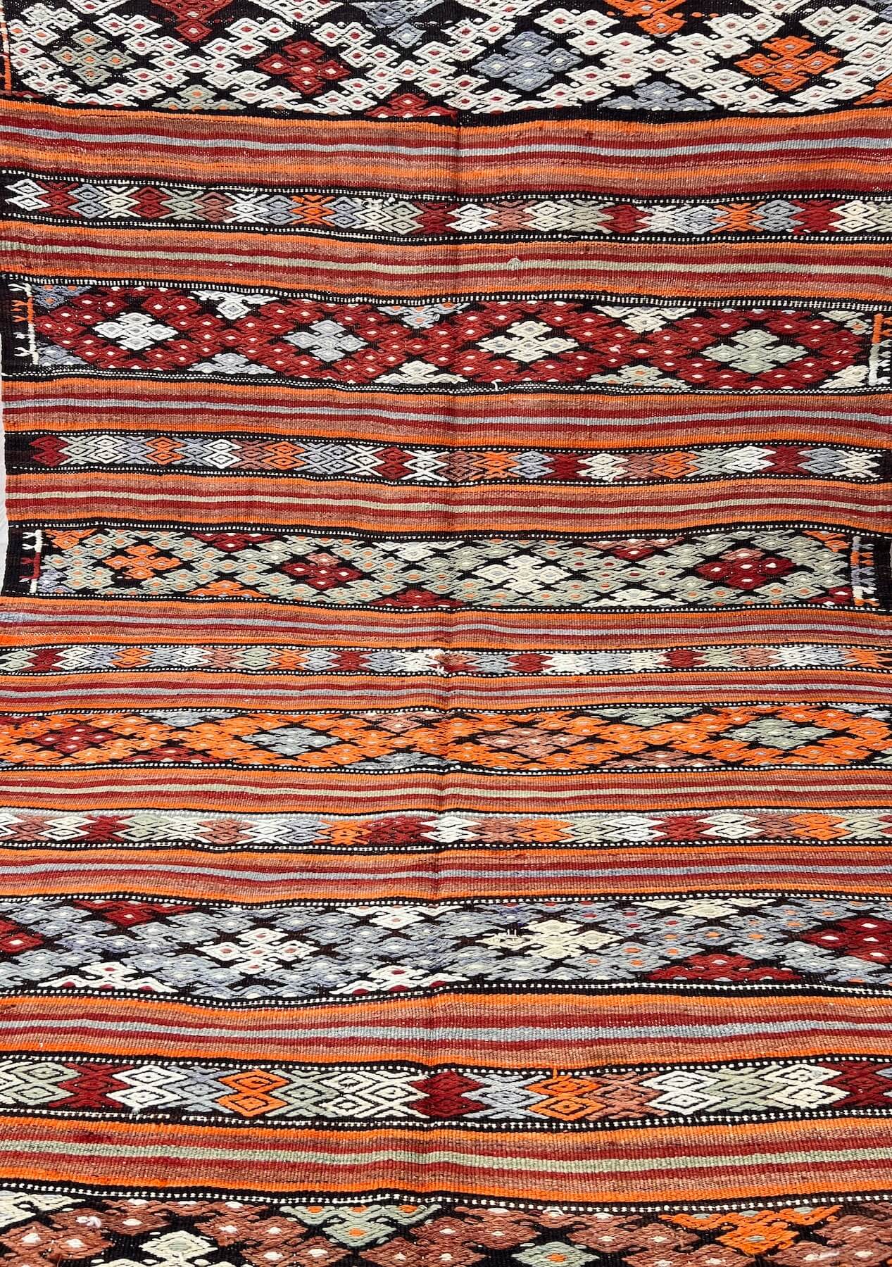 Hadley - Multi Color Turkish Kilim Rug - kudenrugs
