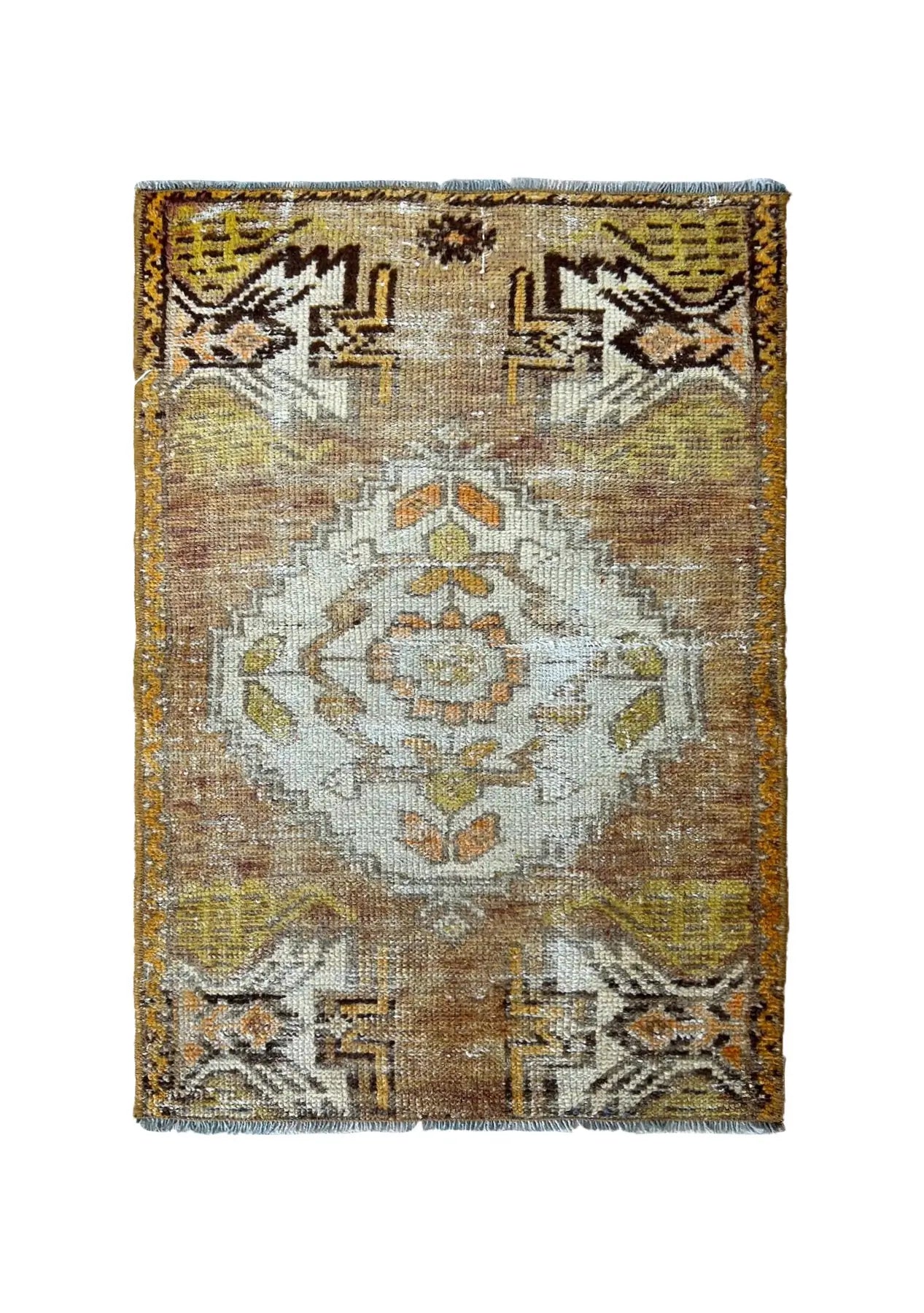 Haidn - Vintage Mini Orange Area Rug - kudenrugs