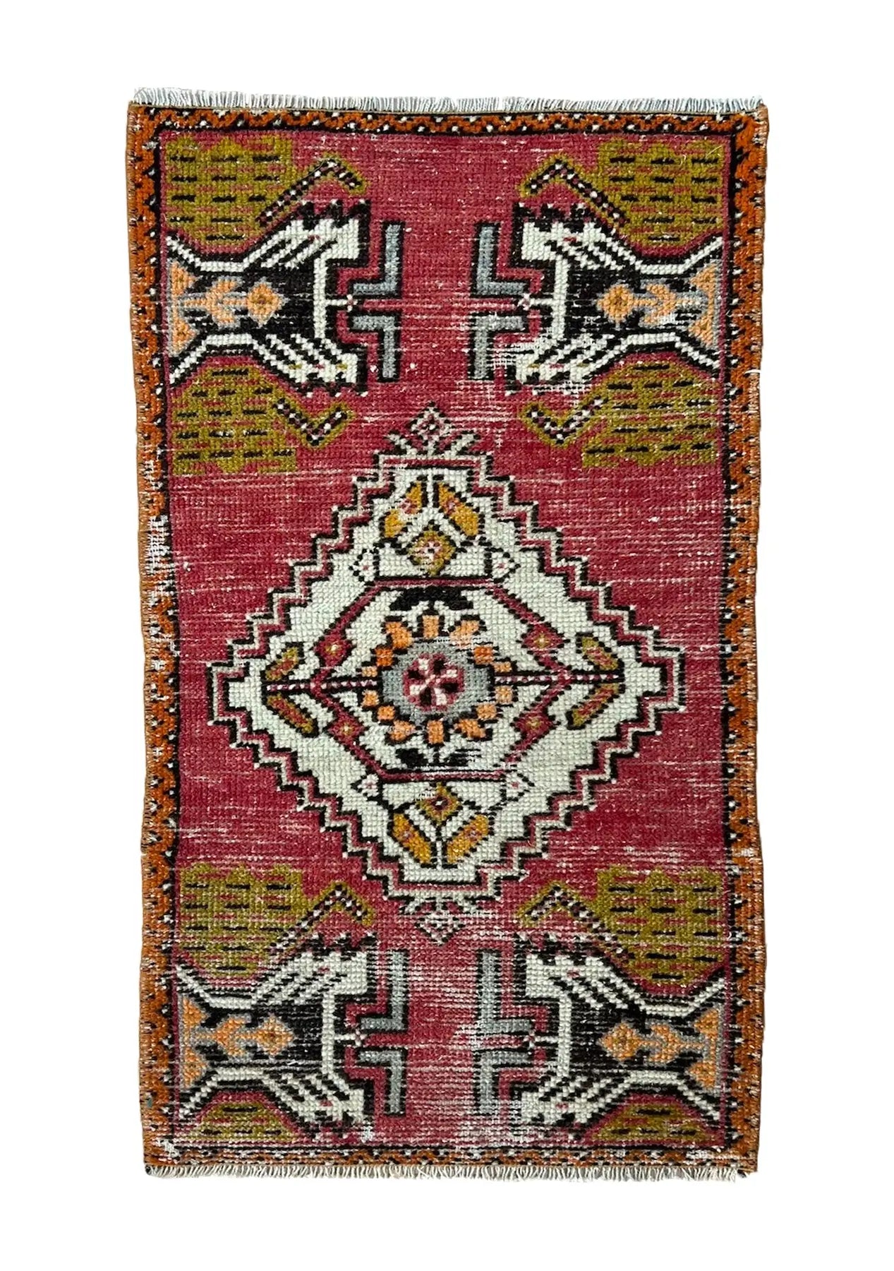 Hazelle - Vintage Mini Pink Area Rug - kudenrugs