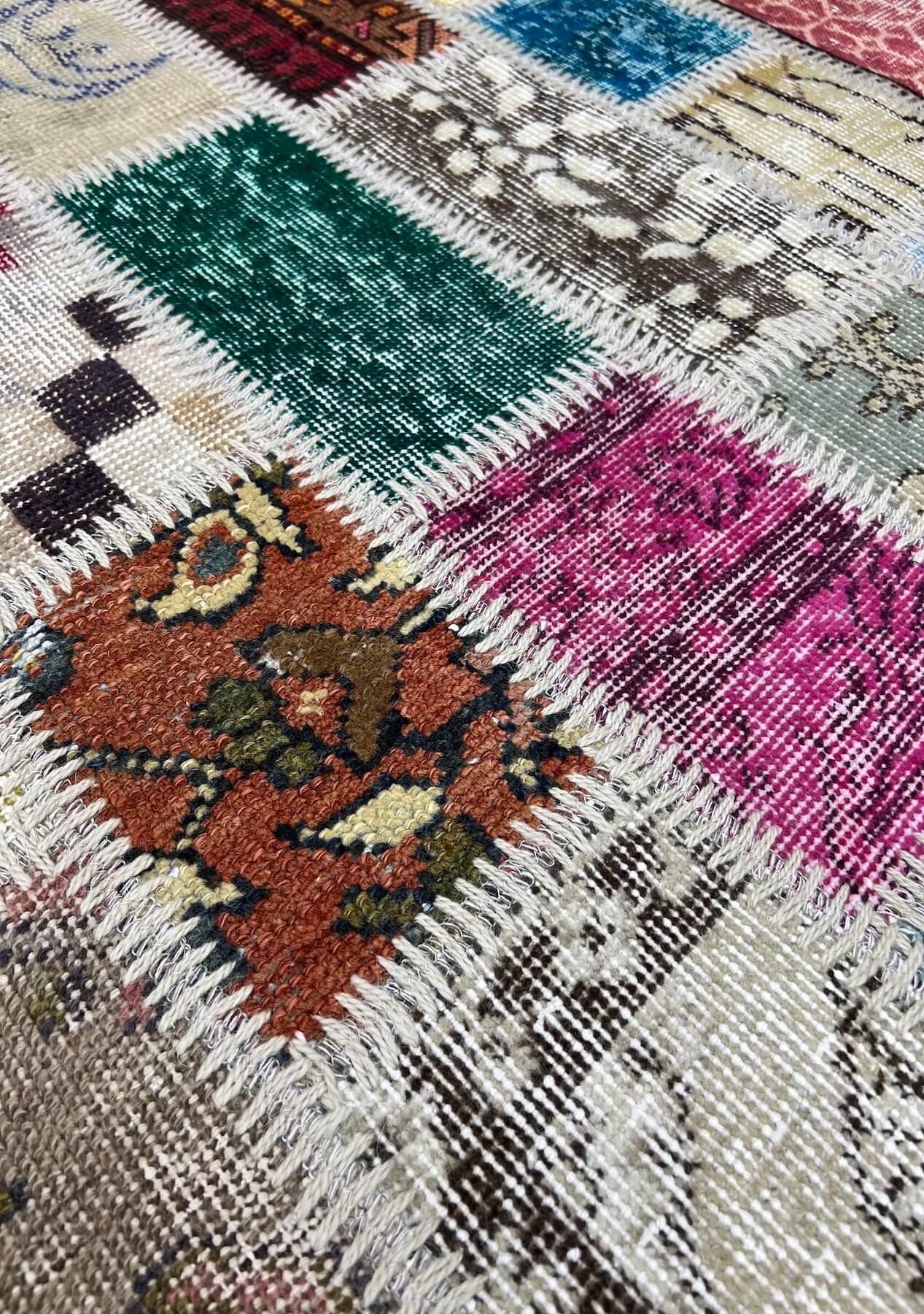 Heidy - Vintage Multi Color Patchwork Rug - kudenrugs