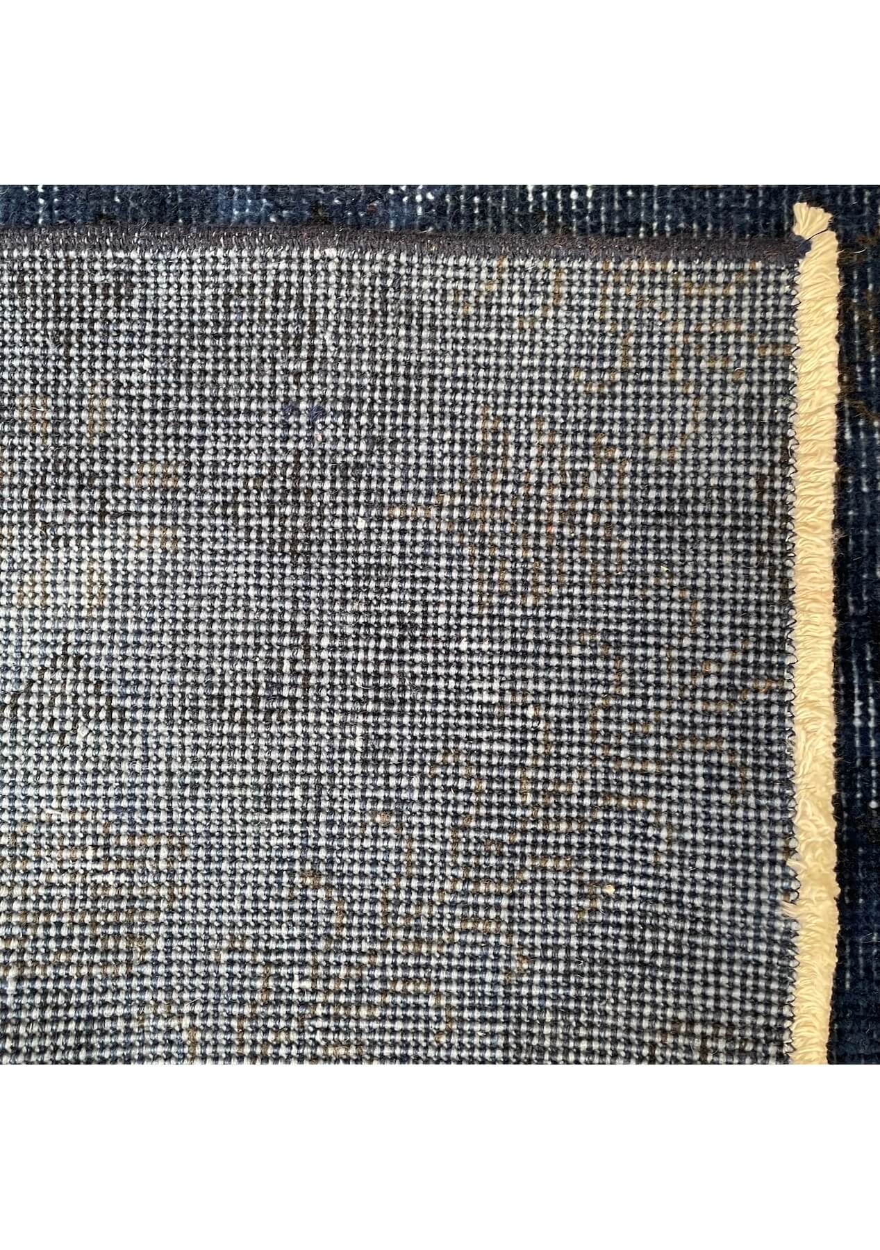 Helene - Vintage Navy Blue Overdyed Rug - kudenrugs