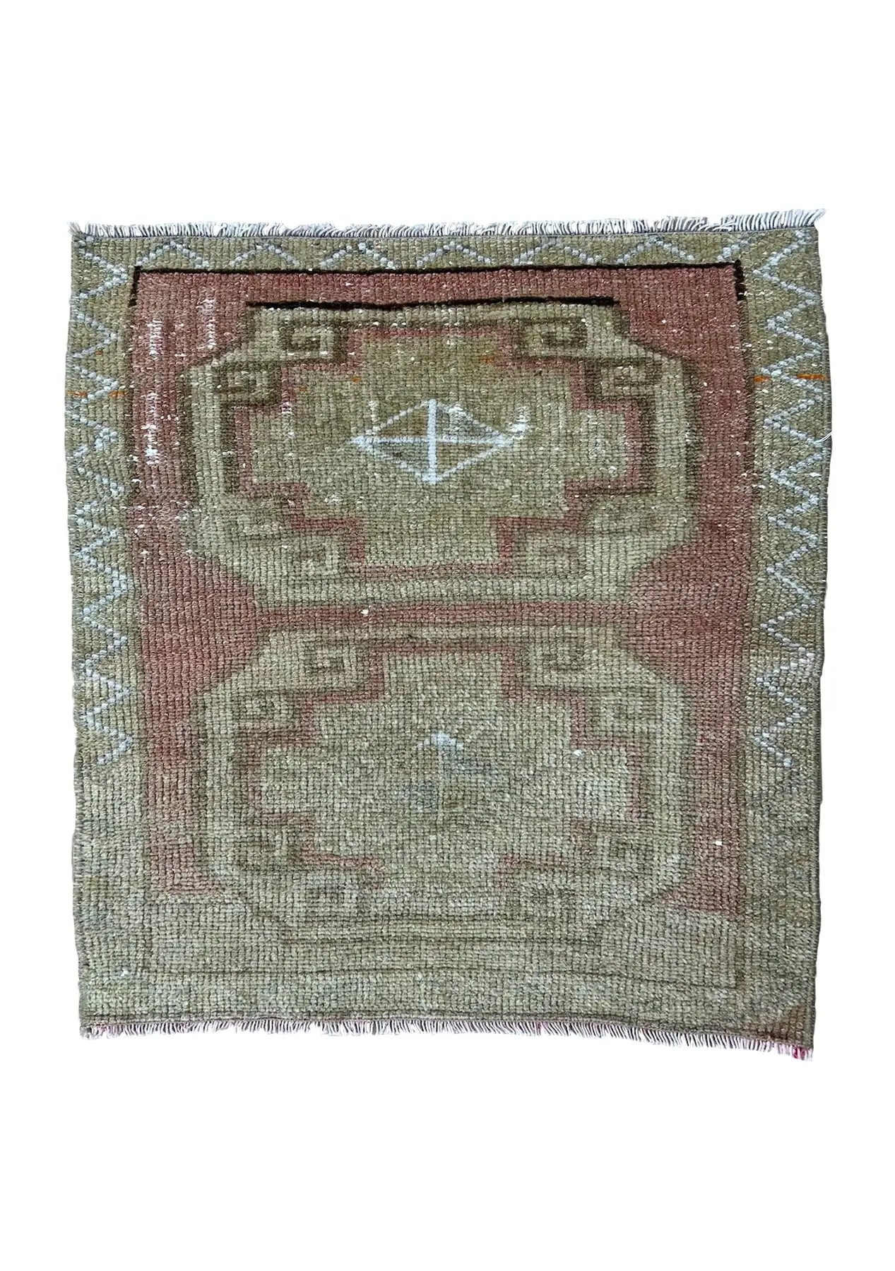 Hildemar - Vintage Mini Pink Area Rug - kudenrugs