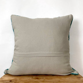 Gilane - Turquoise Hemp Pillow Cover - kudenrugs