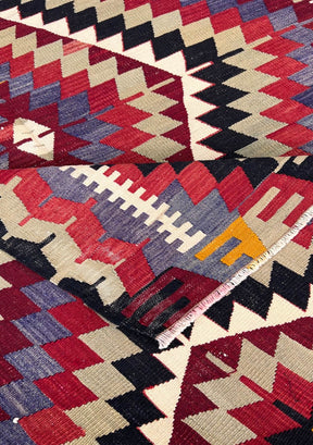 Imani - Multi Color Turkish Kilim Rug - kudenrugs