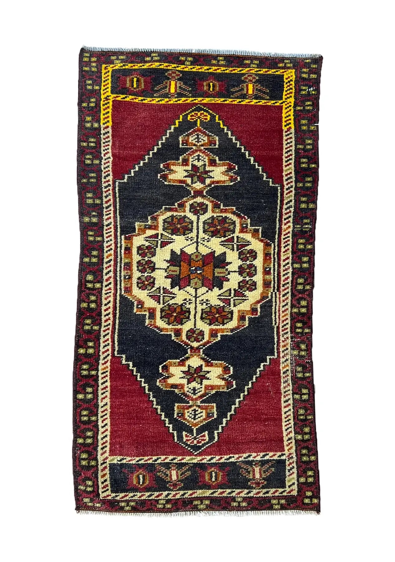 Insula - Vintage Mini Red Area Rug - kudenrugs