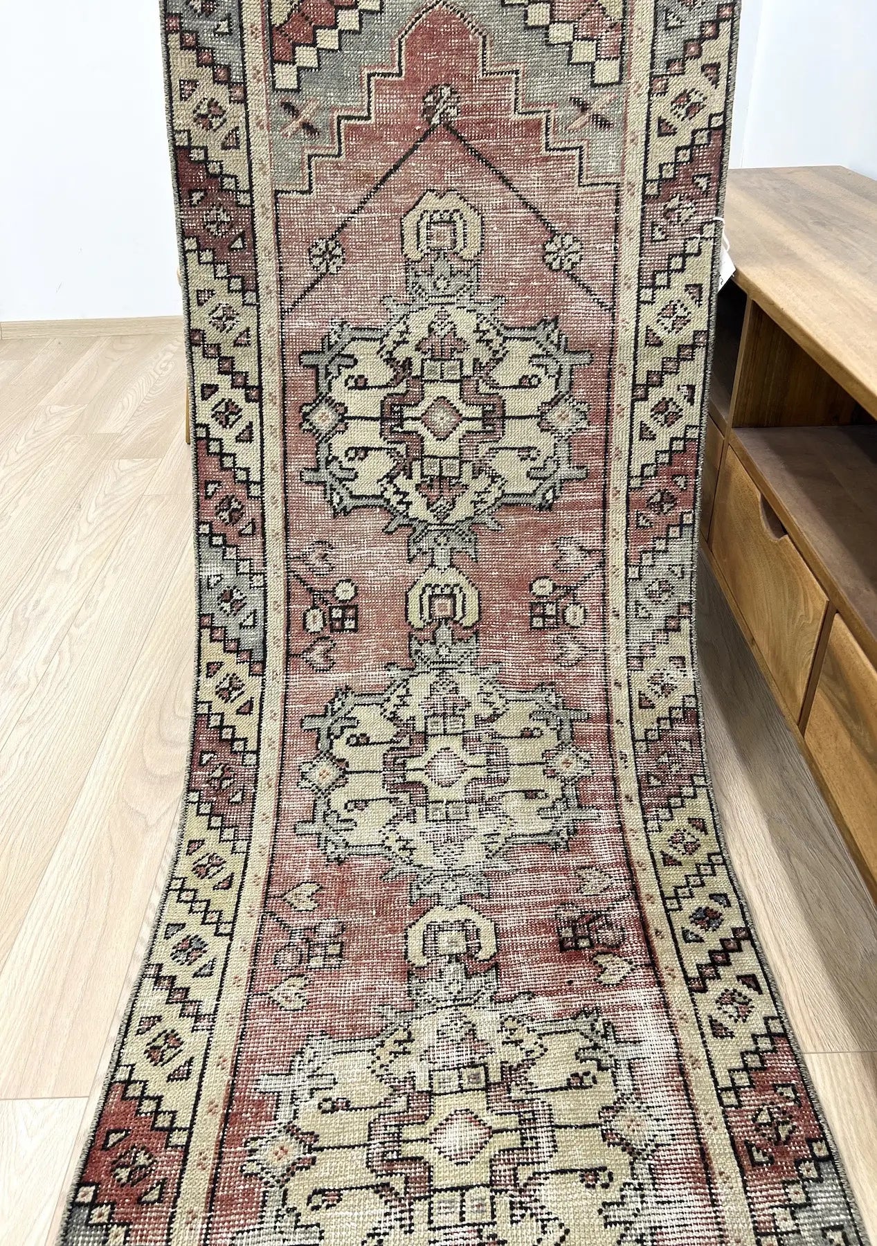 Ivory - Vintage Anatolian Rug Runner - kudenrugs