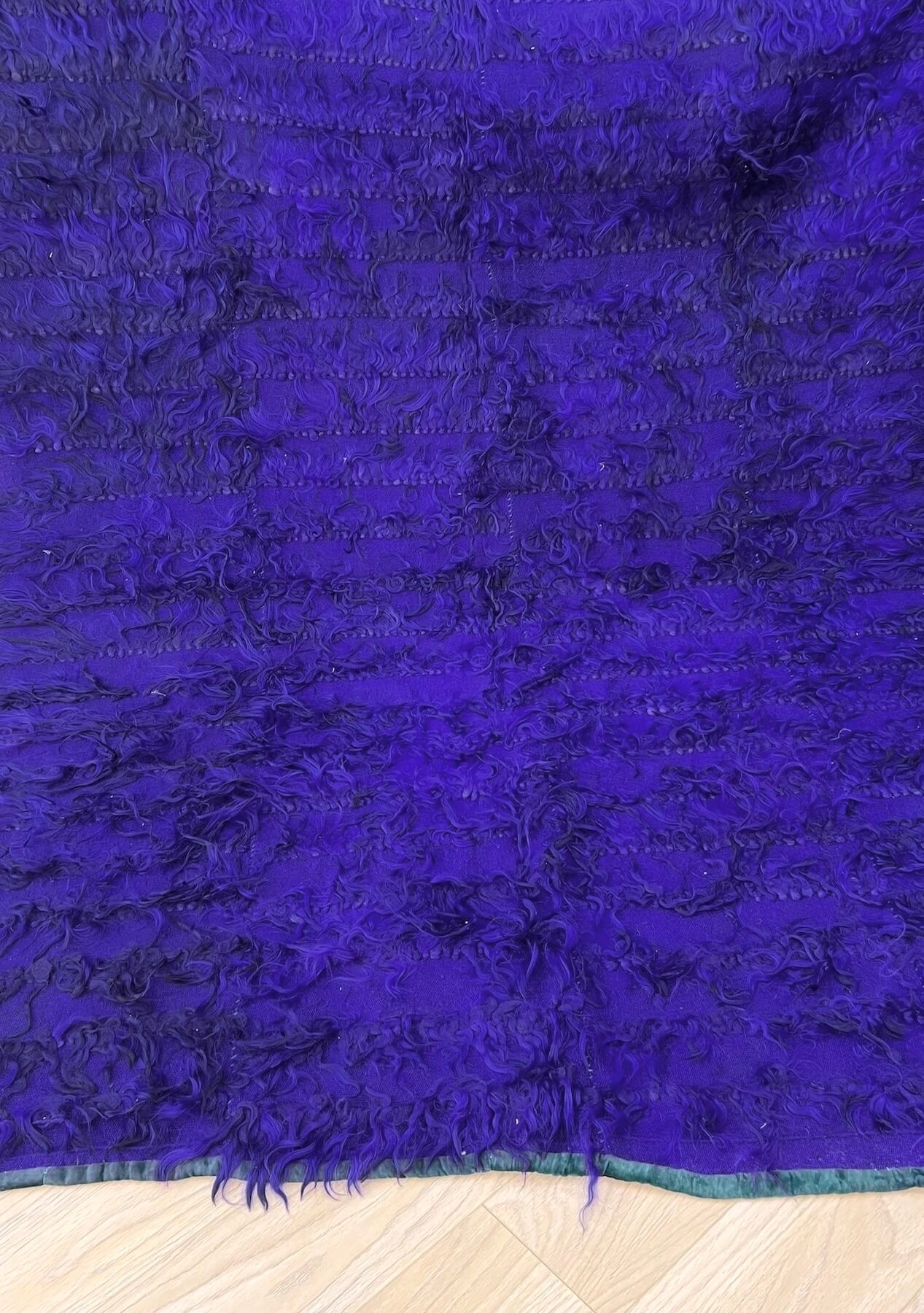 Jayda - Blue Turkish Kilim Rug - kudenrugs