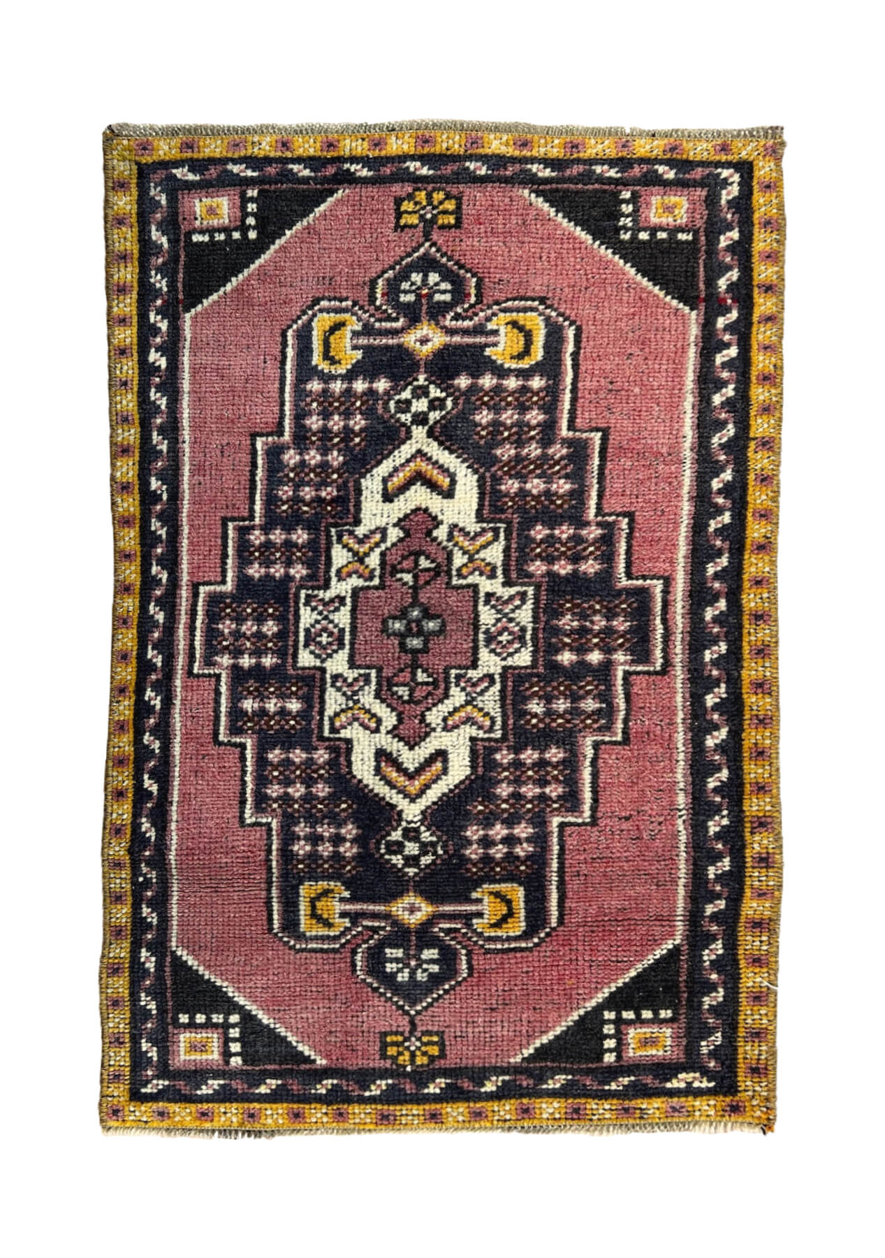 Jenesis - Vintage Mini Pink Area Rug - kudenrugs