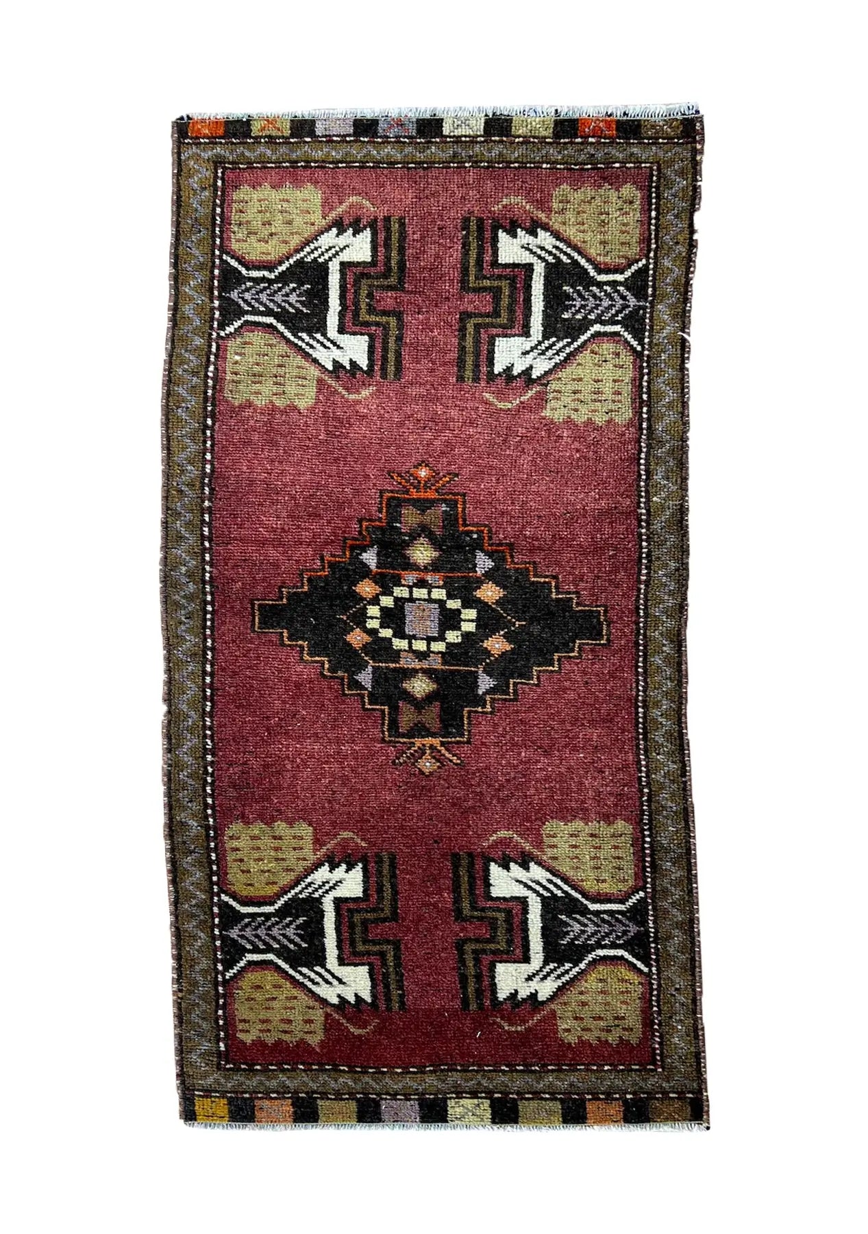 Jonelle - Vintage Mini Pink Area Rug - kudenrugs