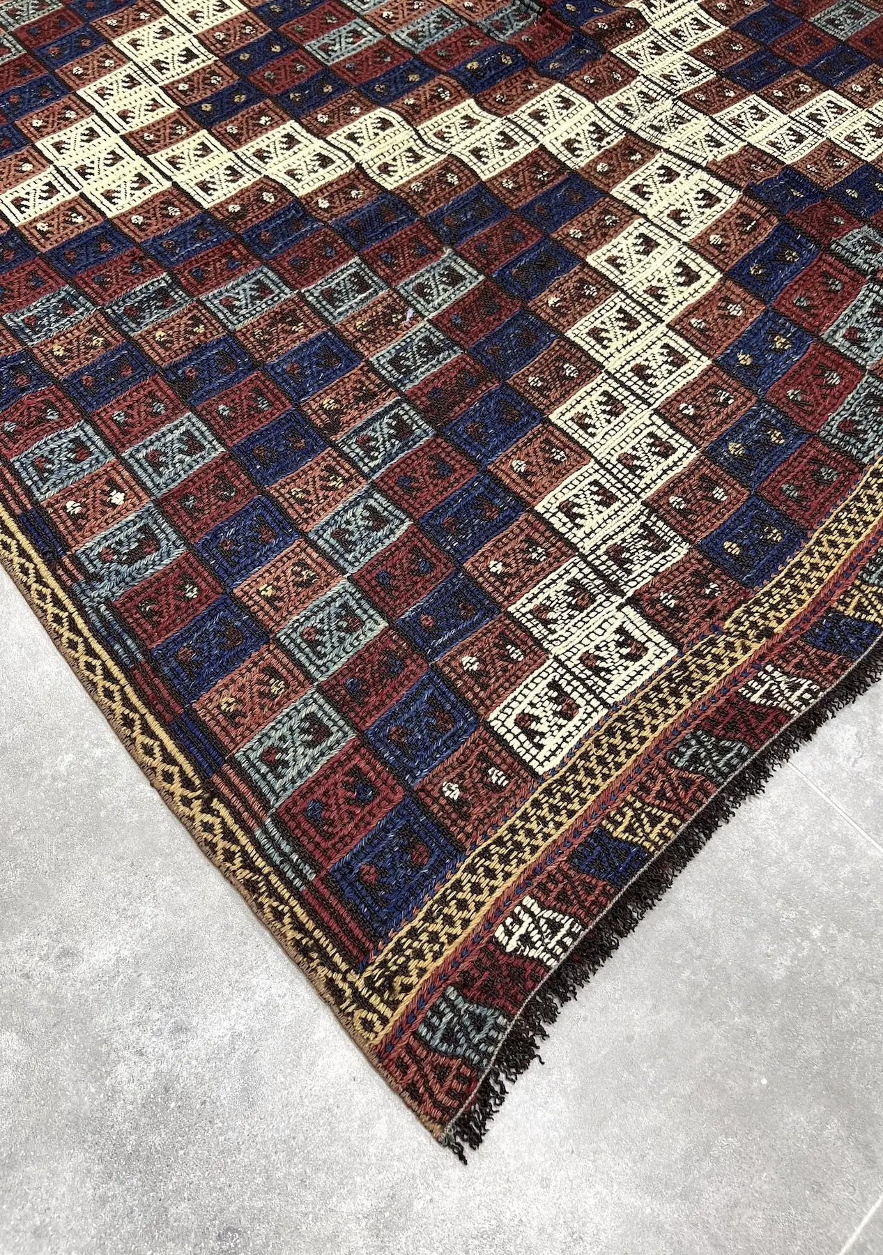 Jordyn - Multi Color Turkish Kilim Rug - kudenrugs
