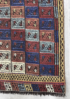 Jordyn - Multi Color Turkish Kilim Rug - kudenrugs