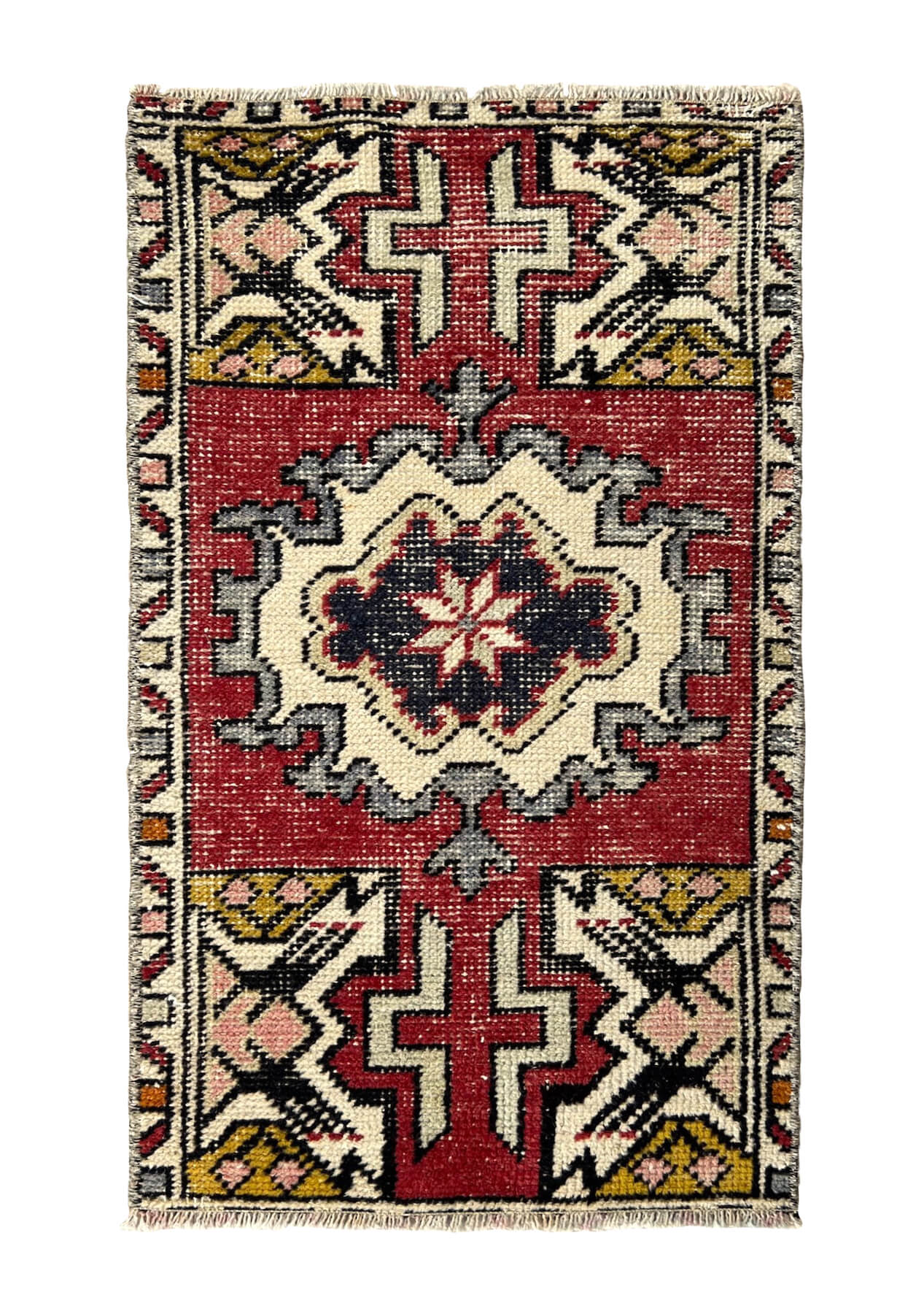 Jovie - Vintage Mini Red Area Rug - kudenrugs