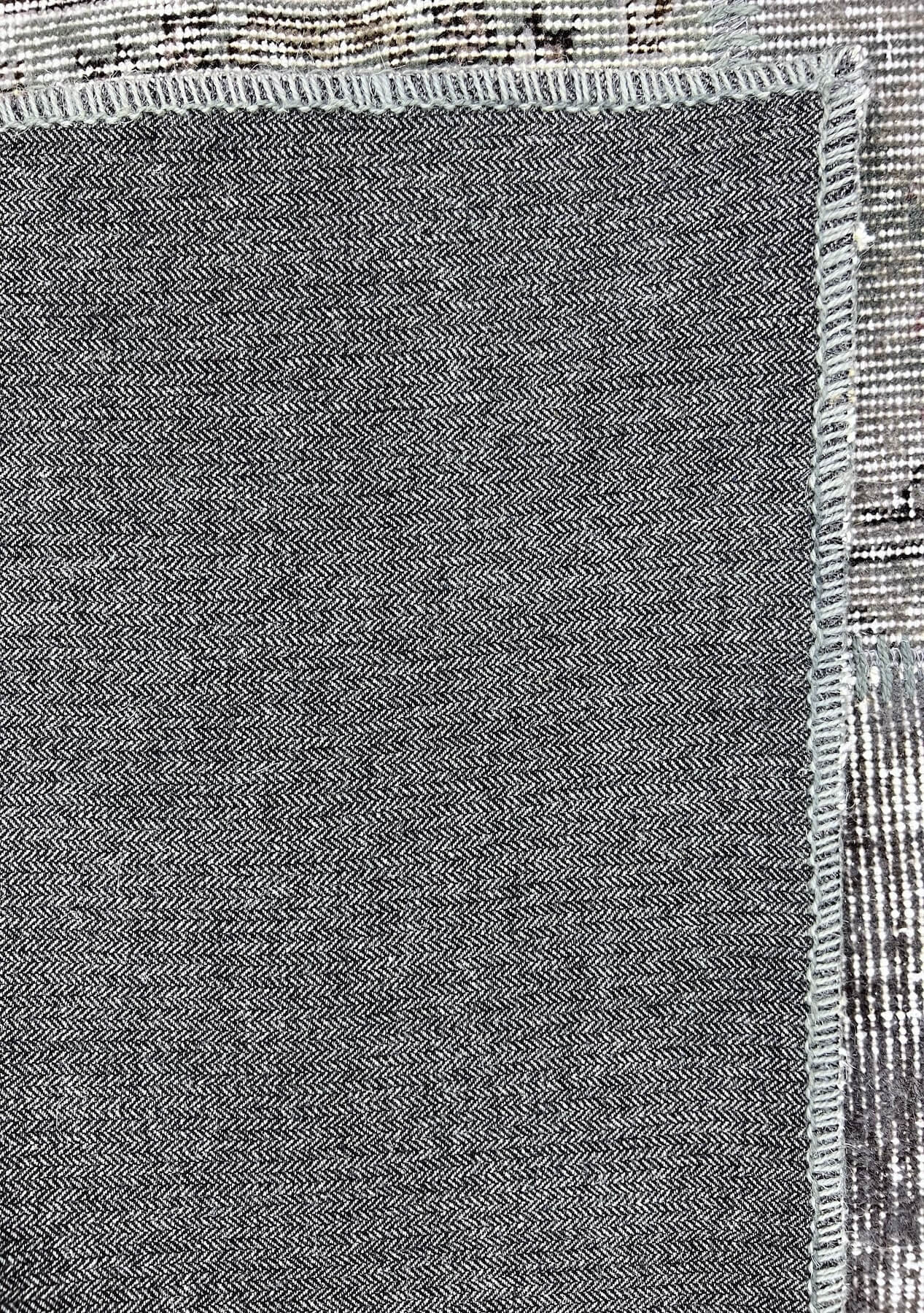Kassidy - Vintage Gray Patchwork Rug - kudenrugs