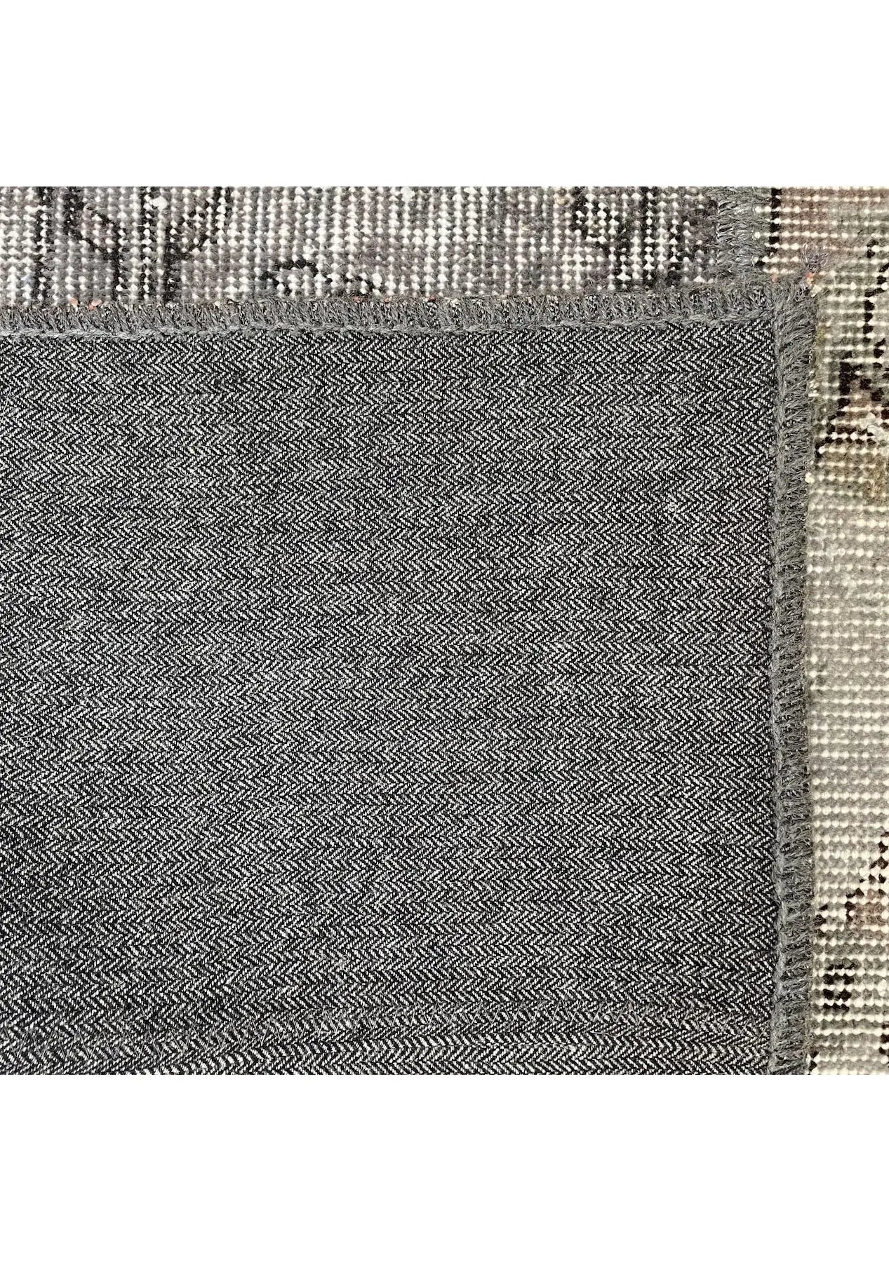 Kealy - Vintage Gray Patchwork Rug - kudenrugs