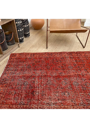 Kenzie - Vintage Orange Overdyed Rug - kudenrugs