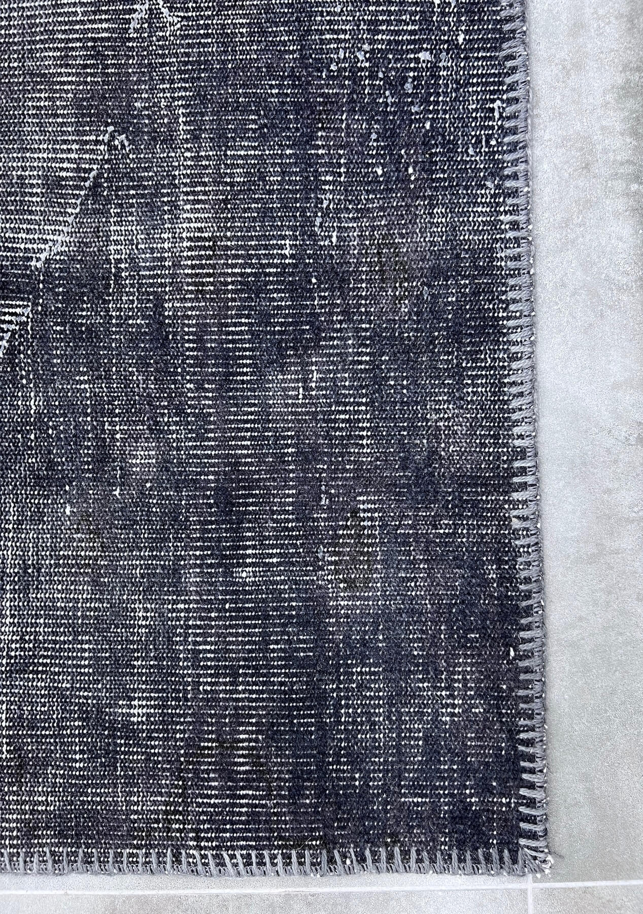 Keyla - Vintage Gray Patchwork Rug - kudenrugs