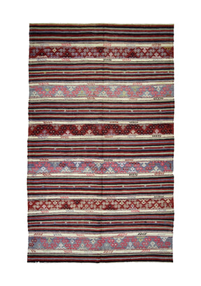 Kinsley - Multi Color Turkish Kilim Rug - kudenrugs