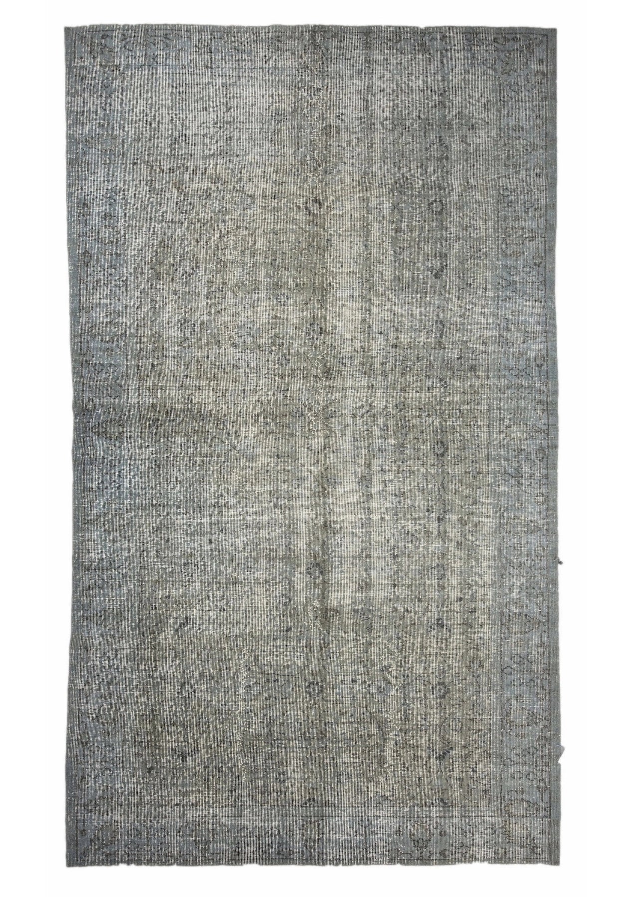 Lacey - Vintage Gray Overdyed Rug - kudenrugs