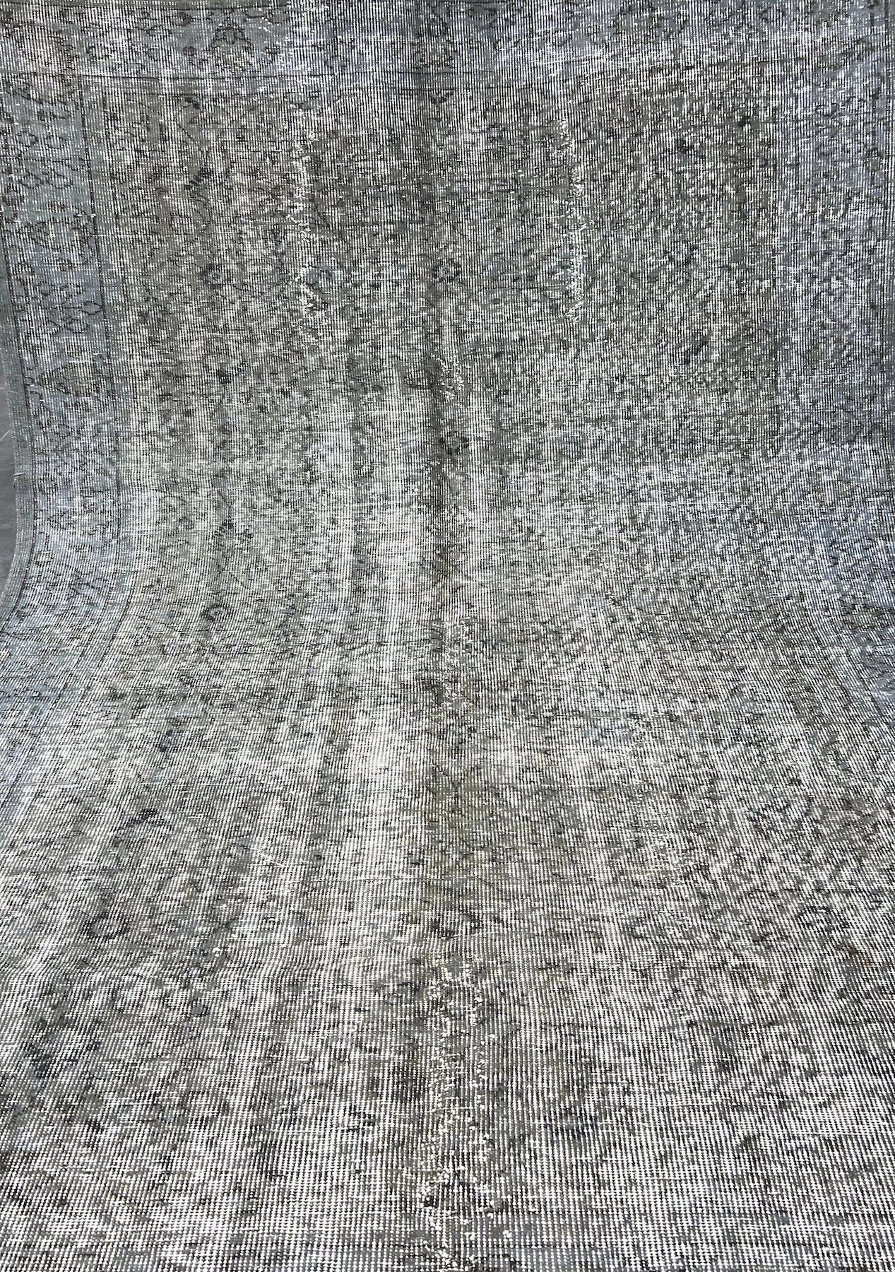 Lacey - Vintage Gray Overdyed Rug - kudenrugs