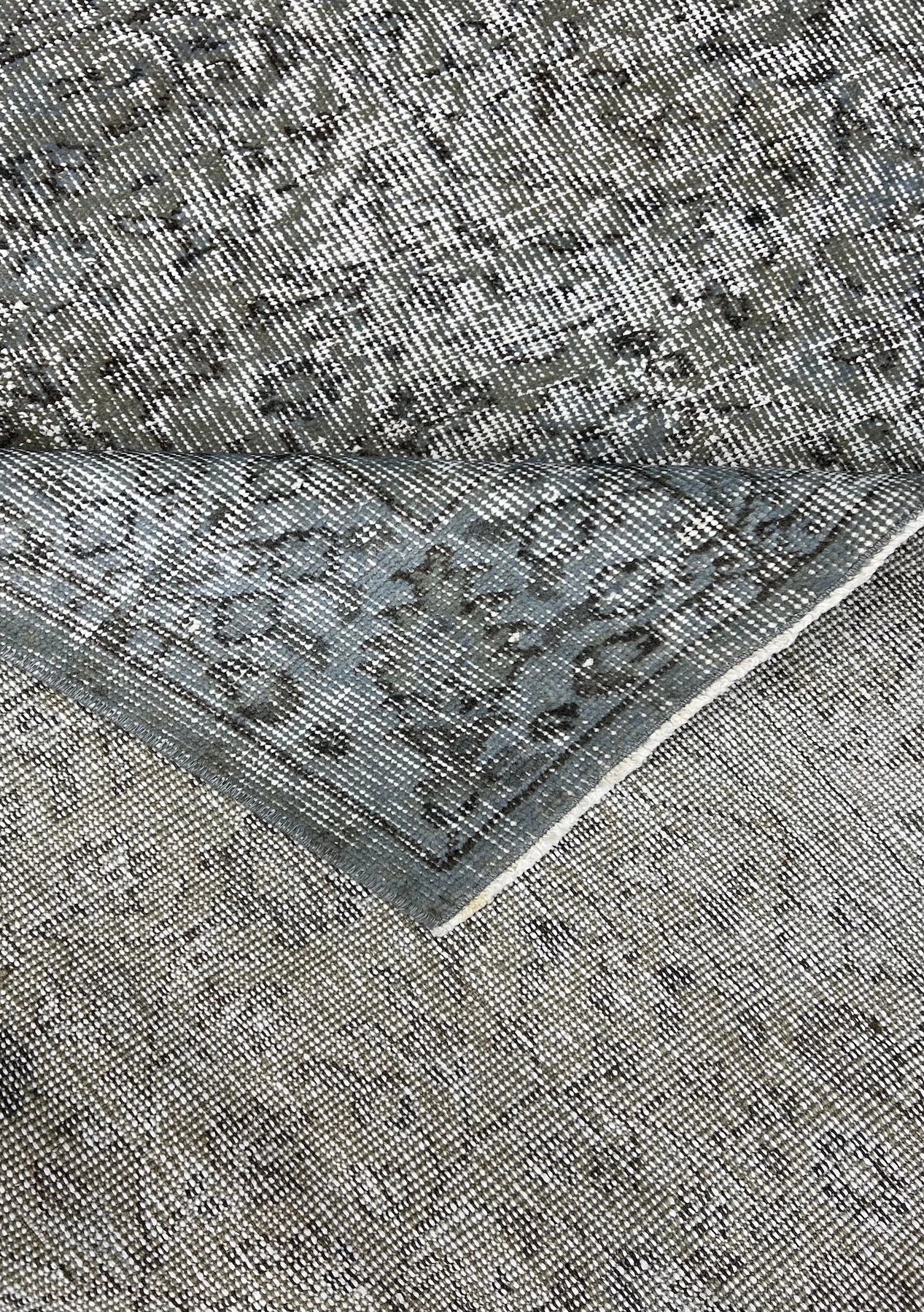 Lacey - Vintage Gray Overdyed Rug - kudenrugs