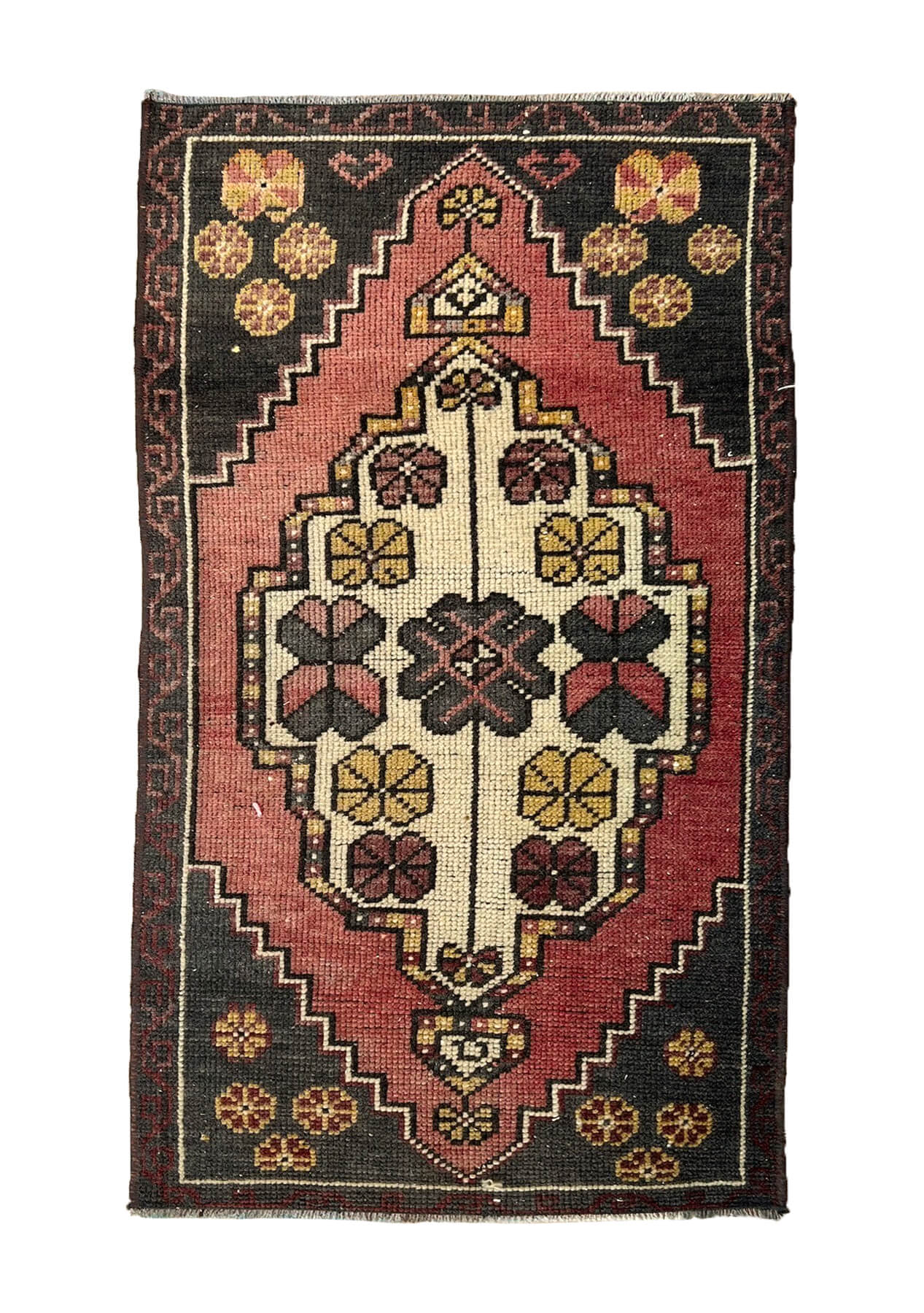 Lara - Vintage Mini Pink Area Rug - kudenrugs