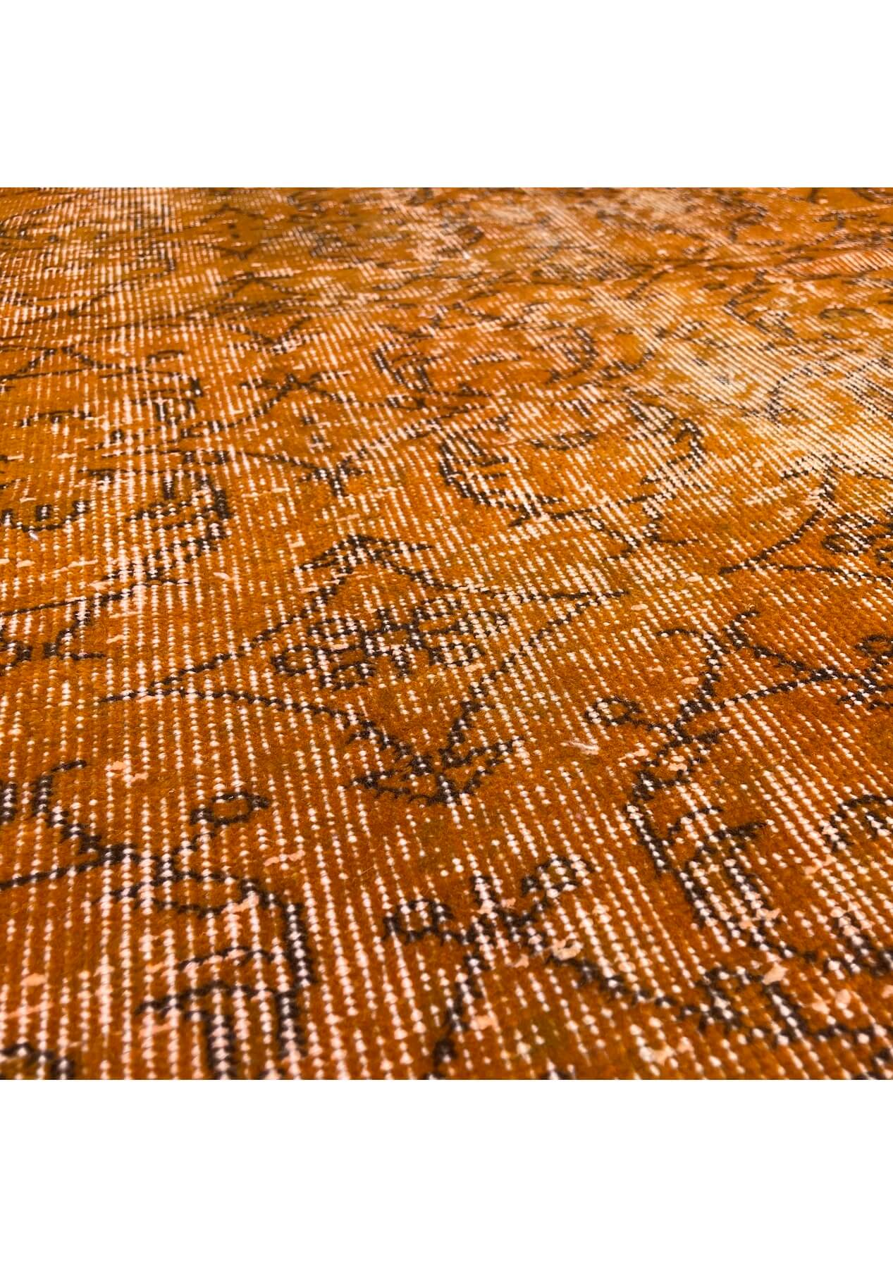 Lauryn - Vintage Orange Overdyed Rug - kudenrugs
