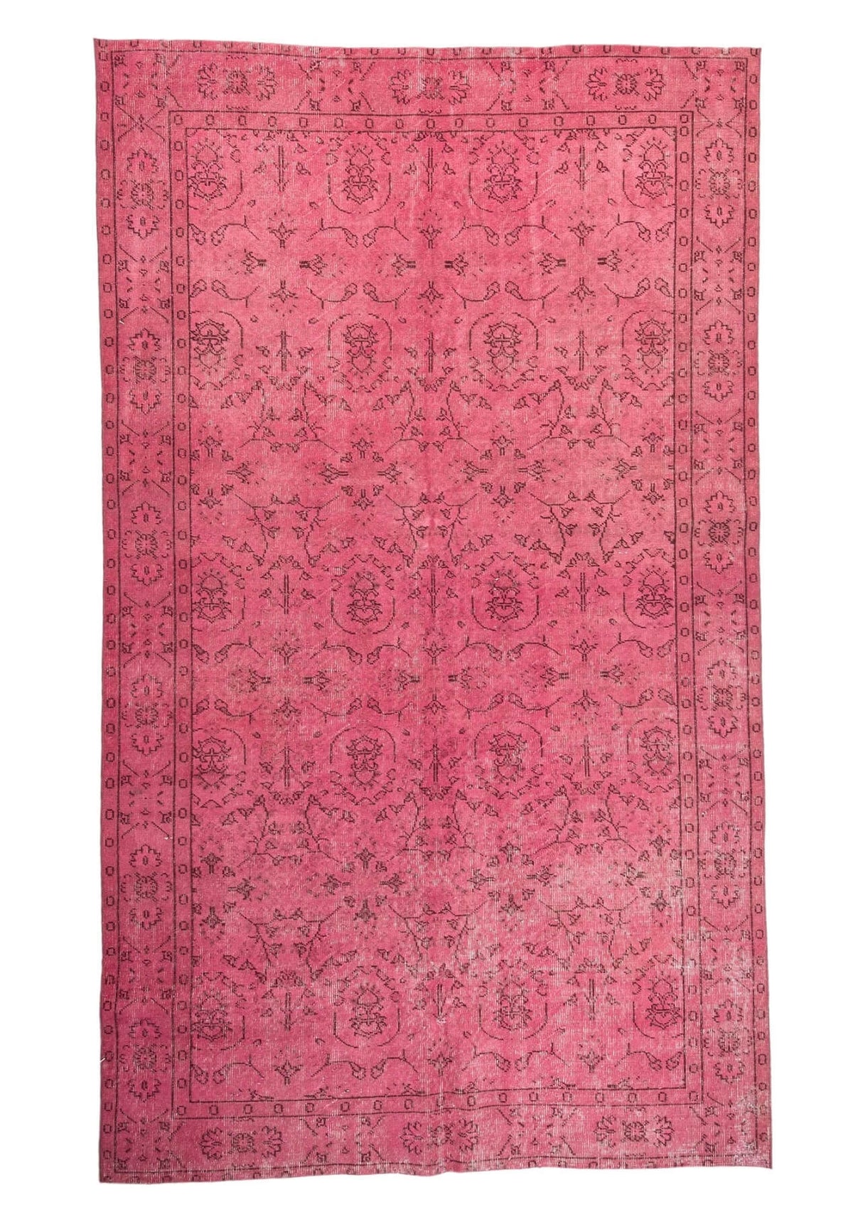 Lesa - Vintage Pink Overdyed Rug - kudenrugs