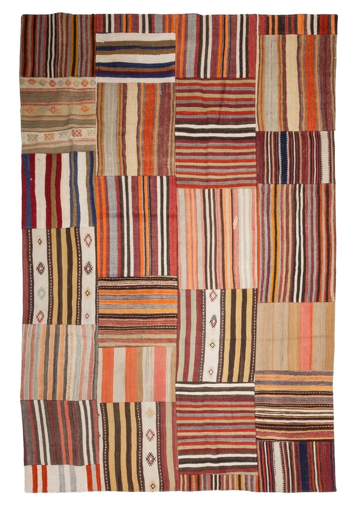 Lona - Vintage Turkish Patchwork Rug - kudenrugs