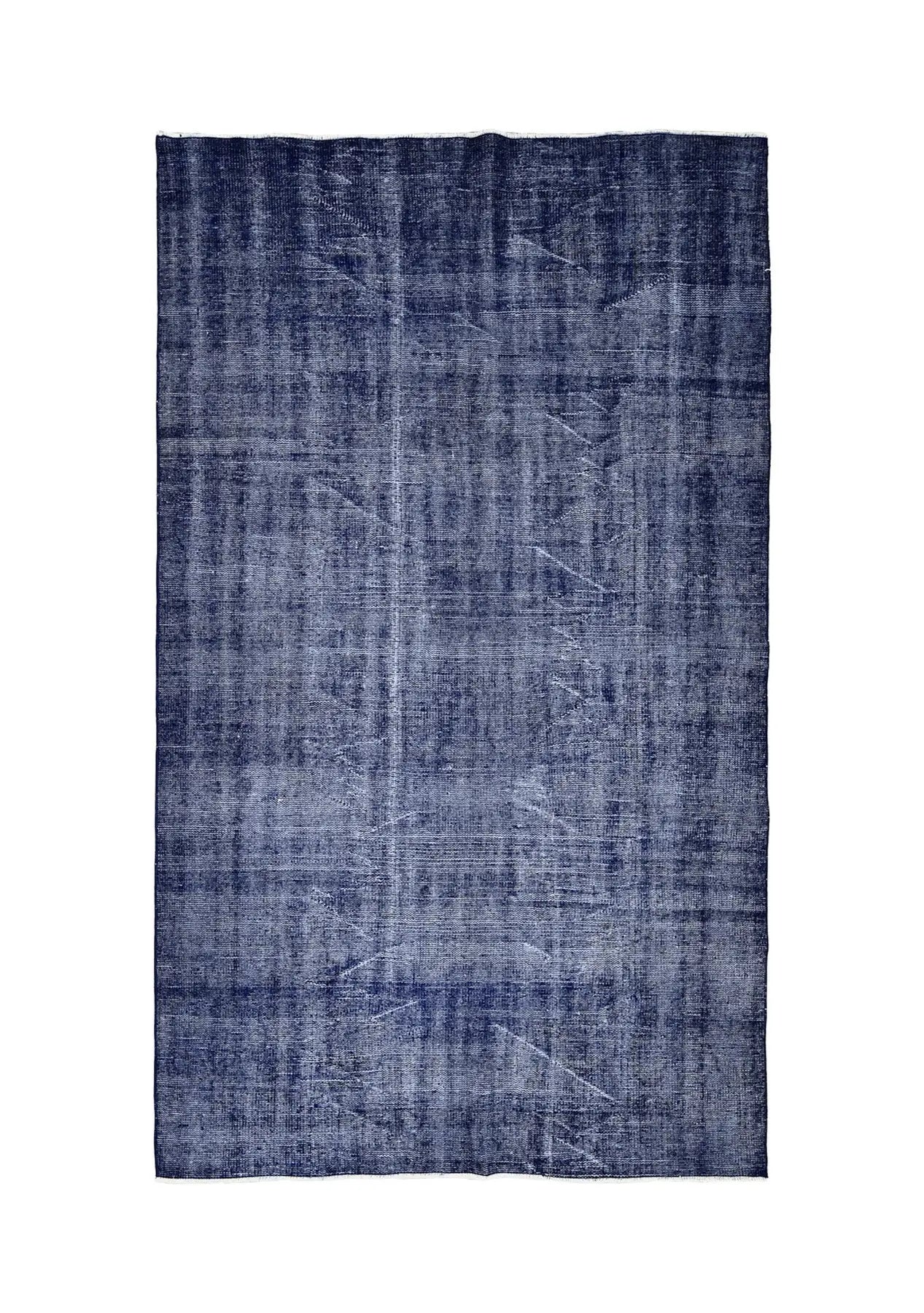 Louise - Vintage Navy Blue Overdyed Rug - kudenrugs