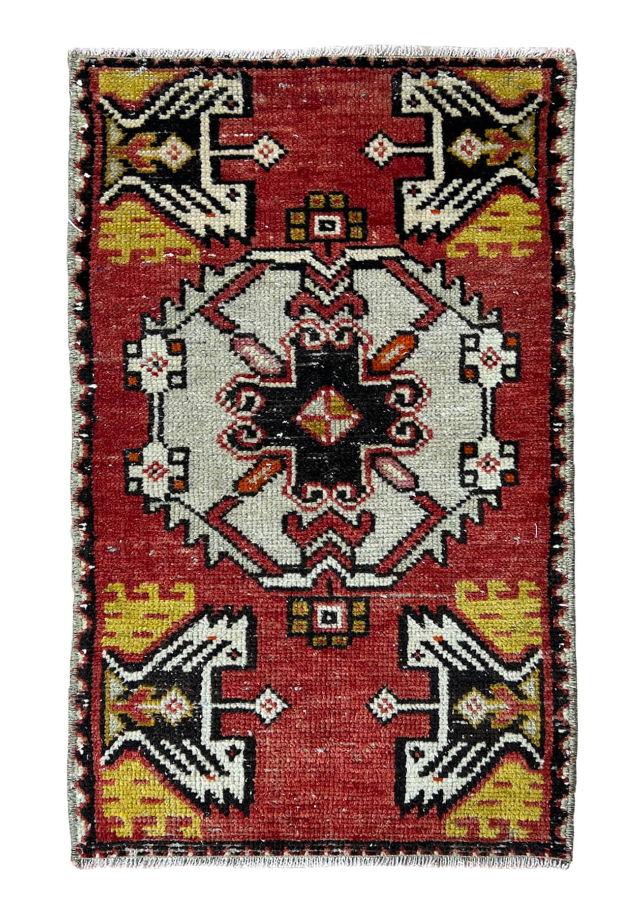 Madilyn - Vintage Mini Red Area Rug - kudenrugs