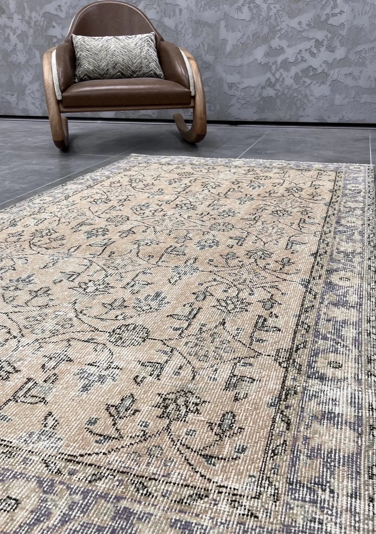 Maisie - Vintage Orange Antique Washed Rug - kudenrugs
