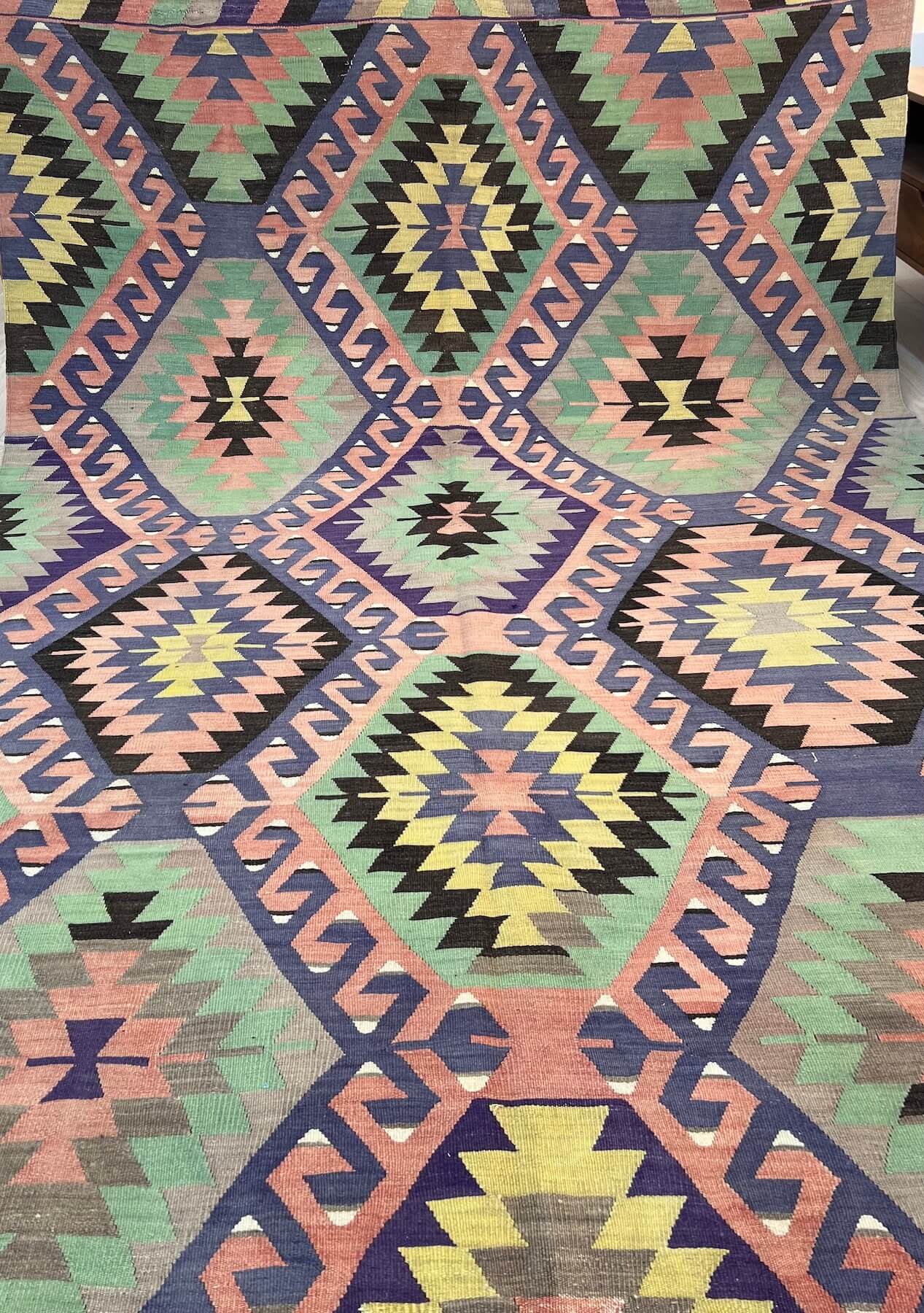 Mariyah - Multi Color Turkish Kilim Rug - kudenrugs