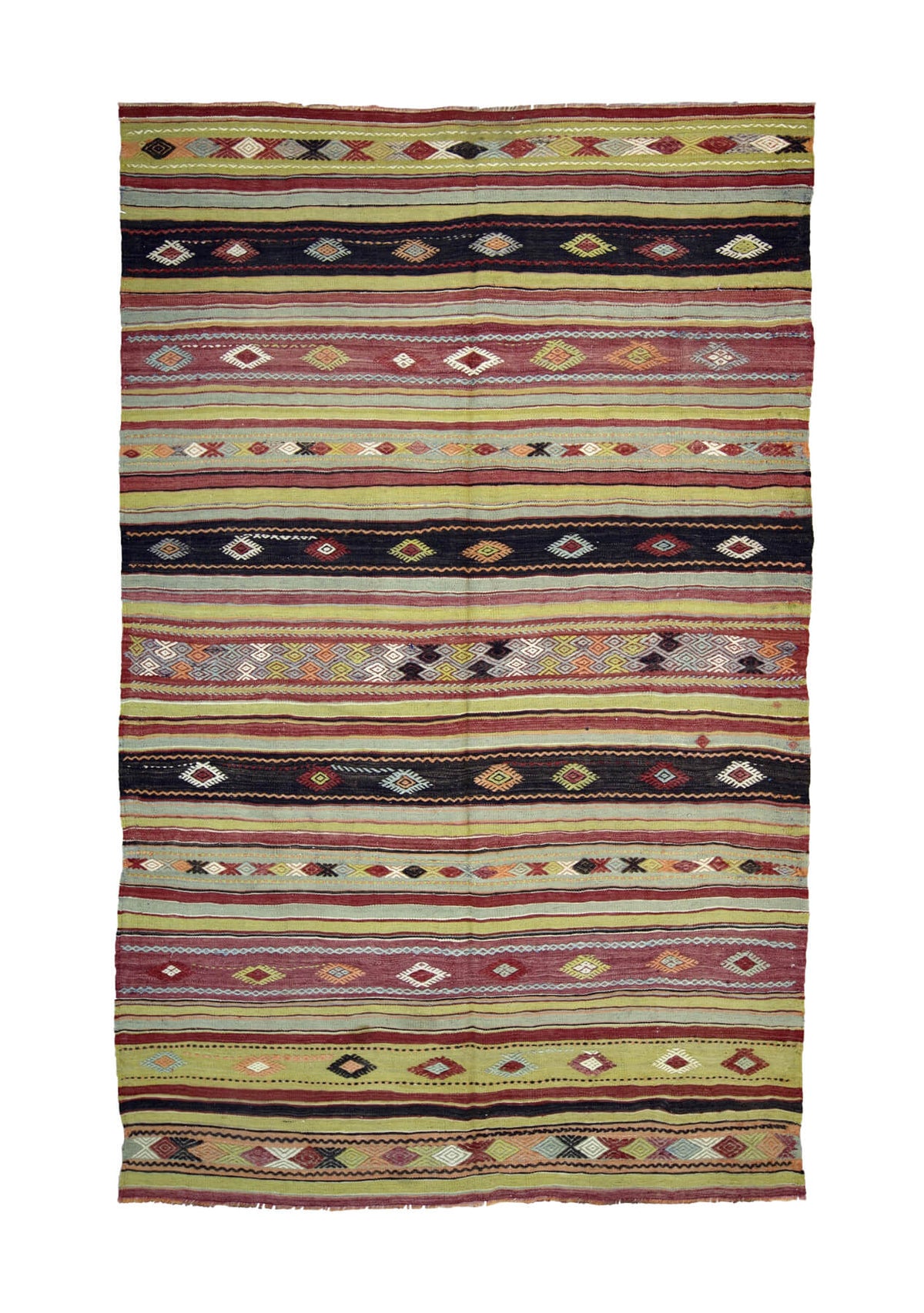 Mattie - Multi Color Turkish Kilim Rug - kudenrugs