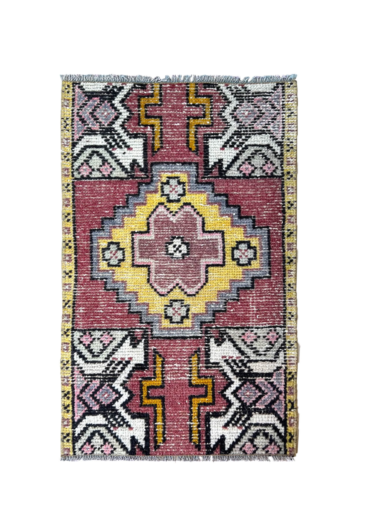 Maureen - Vintage Mini Pink Area Rug - kudenrugs