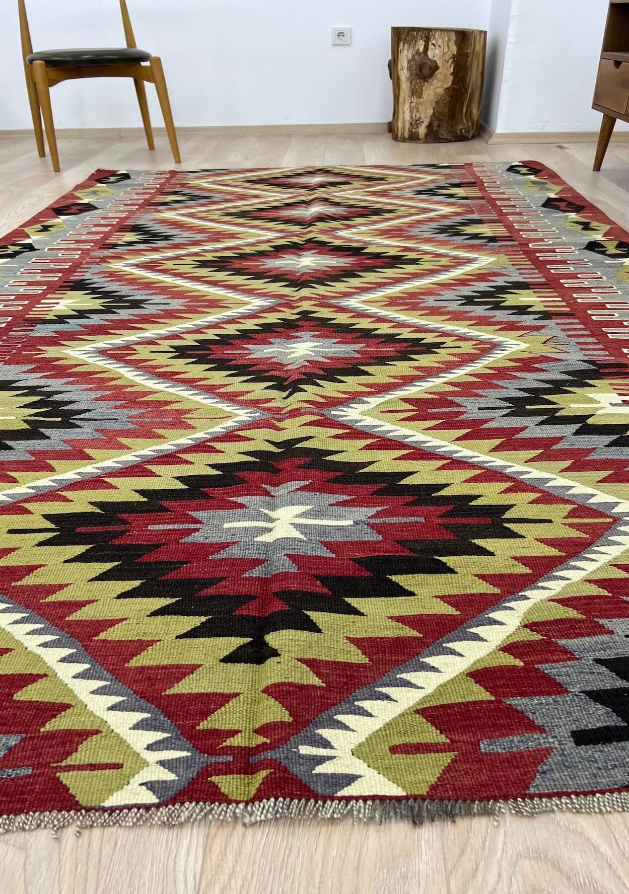 Meadow - Multi Color Turkish Kilim Rug - kudenrugs