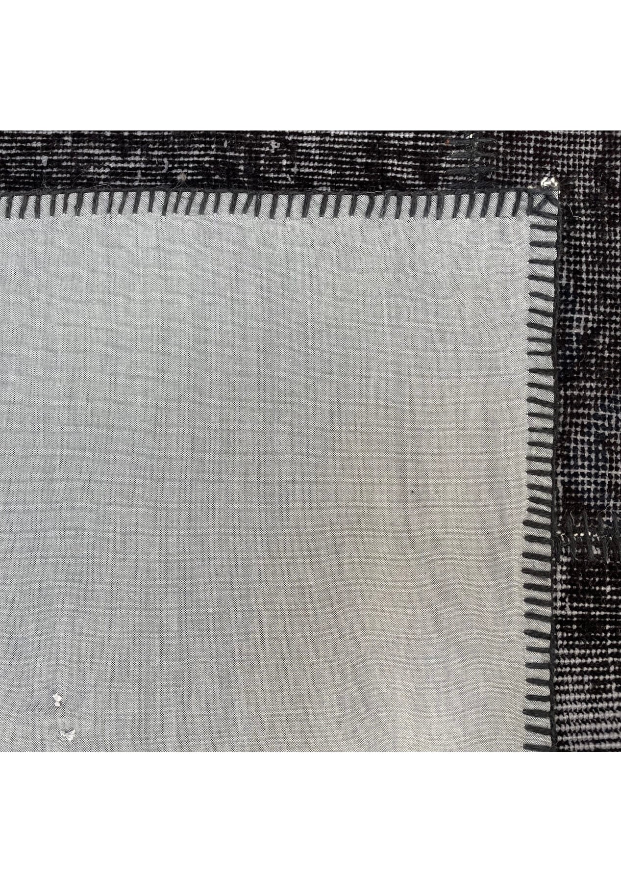 Melisa - Vintage Black Patchwork Rug - kudenrugs