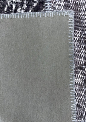 Nadina - Vintage Gray Patchwork Rug - kudenrugs