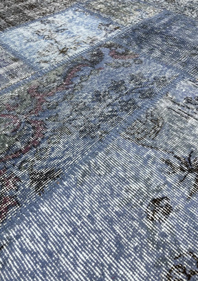 Gd Nanda Rug 6' x 8' Vintage Patchwork Rug, Blue - Nanda | Kuden Rugs