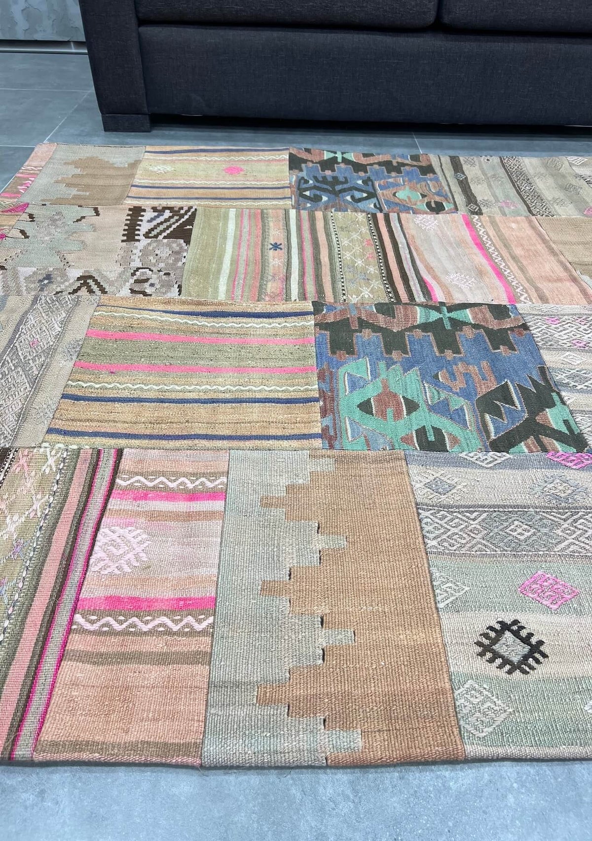 Turkish Patchwork Rugs Natalia - Vintage Turkish Patchwork Rug | Kuden Rugs