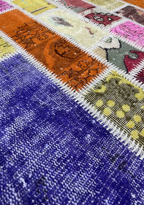 Odelinda - Vintage Multi Color Patchwork Rug - kudenrugs